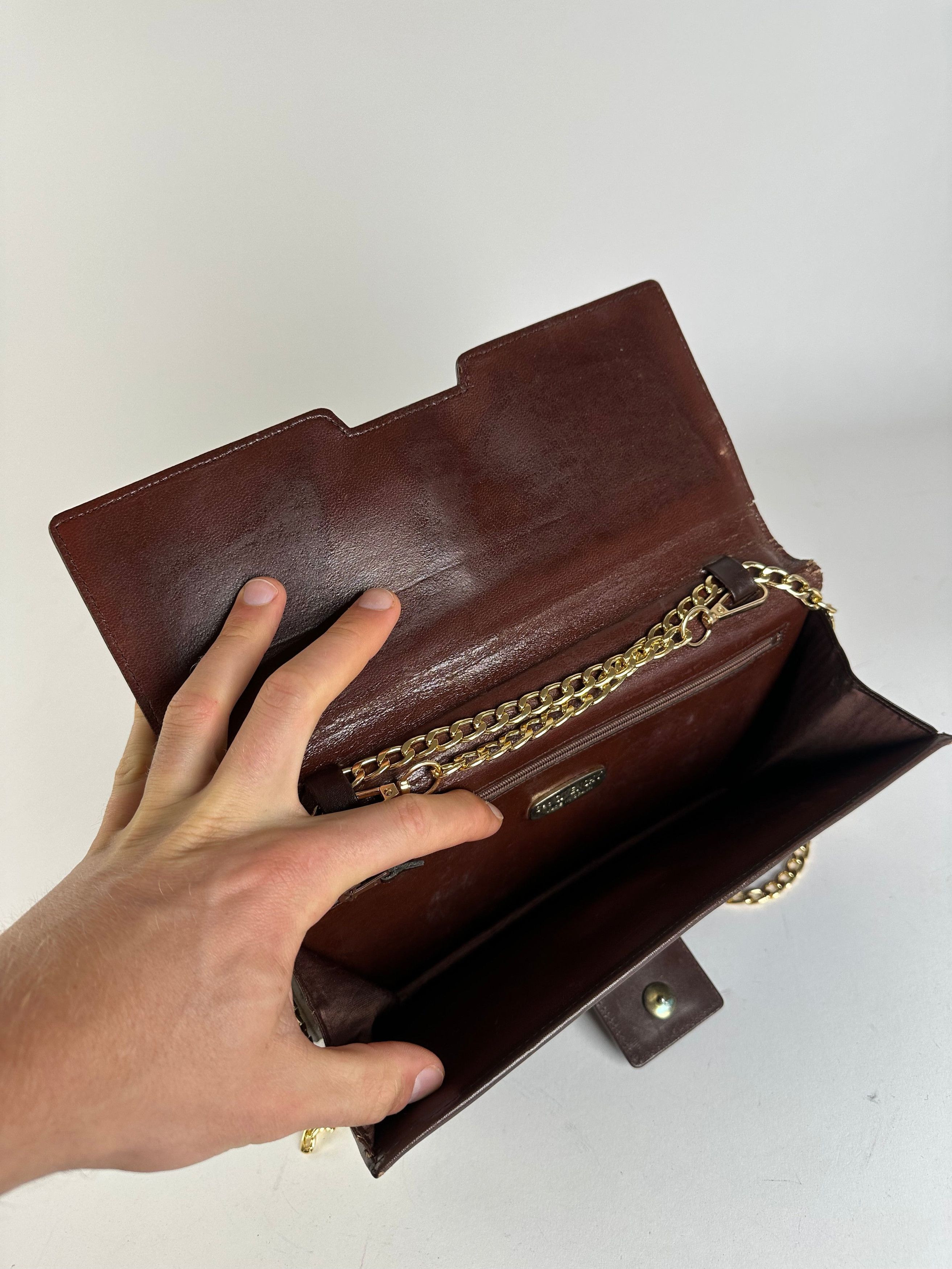 Givenchy Vintage 4G Leather Shoulder Bag Burgundy Size ONE SIZE - 3 Thumbnail