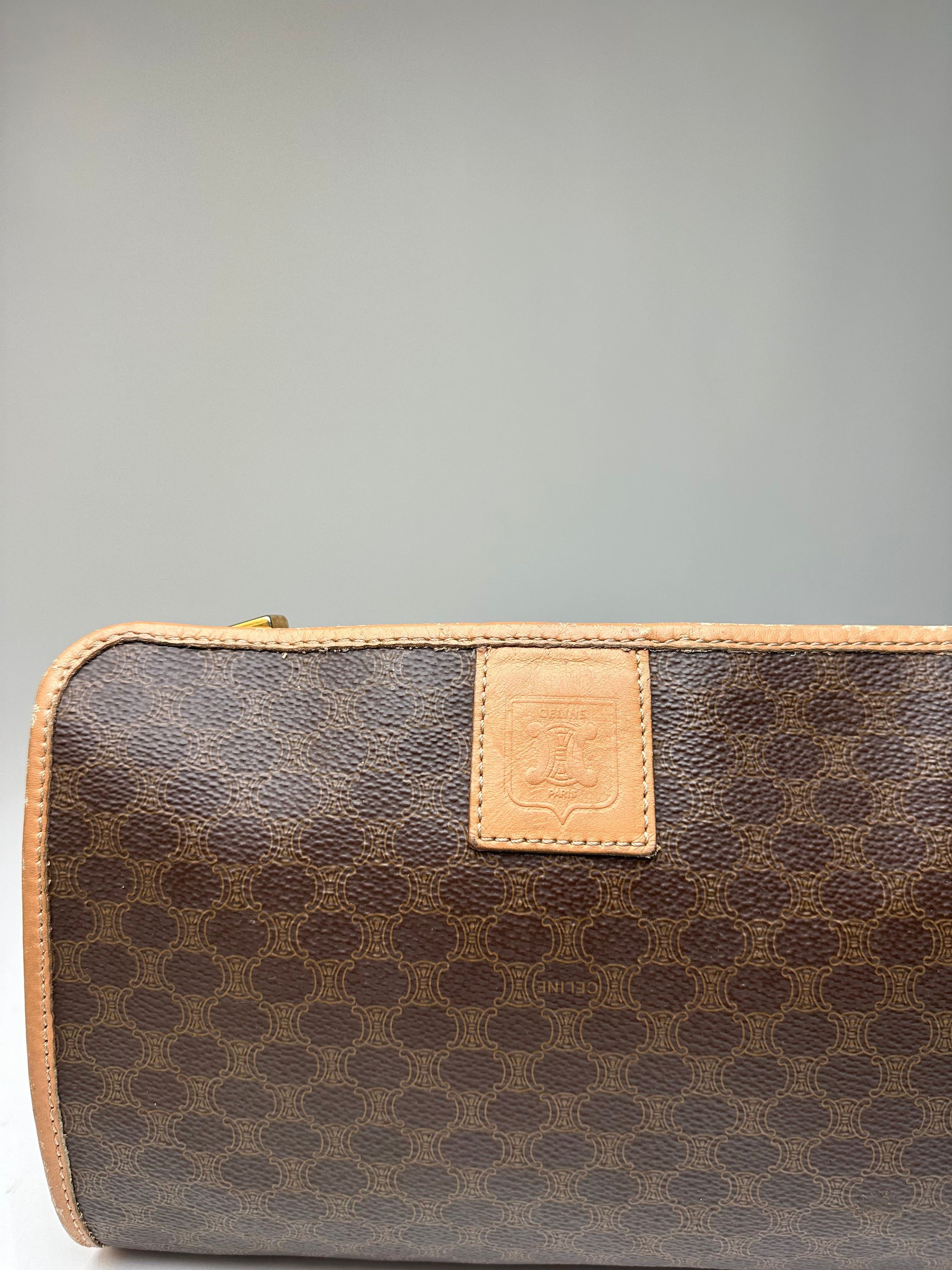 Celine Vintage Macadam Canvas Clutch Pouch Dark Brown Size ONE SIZE - 7 Thumbnail