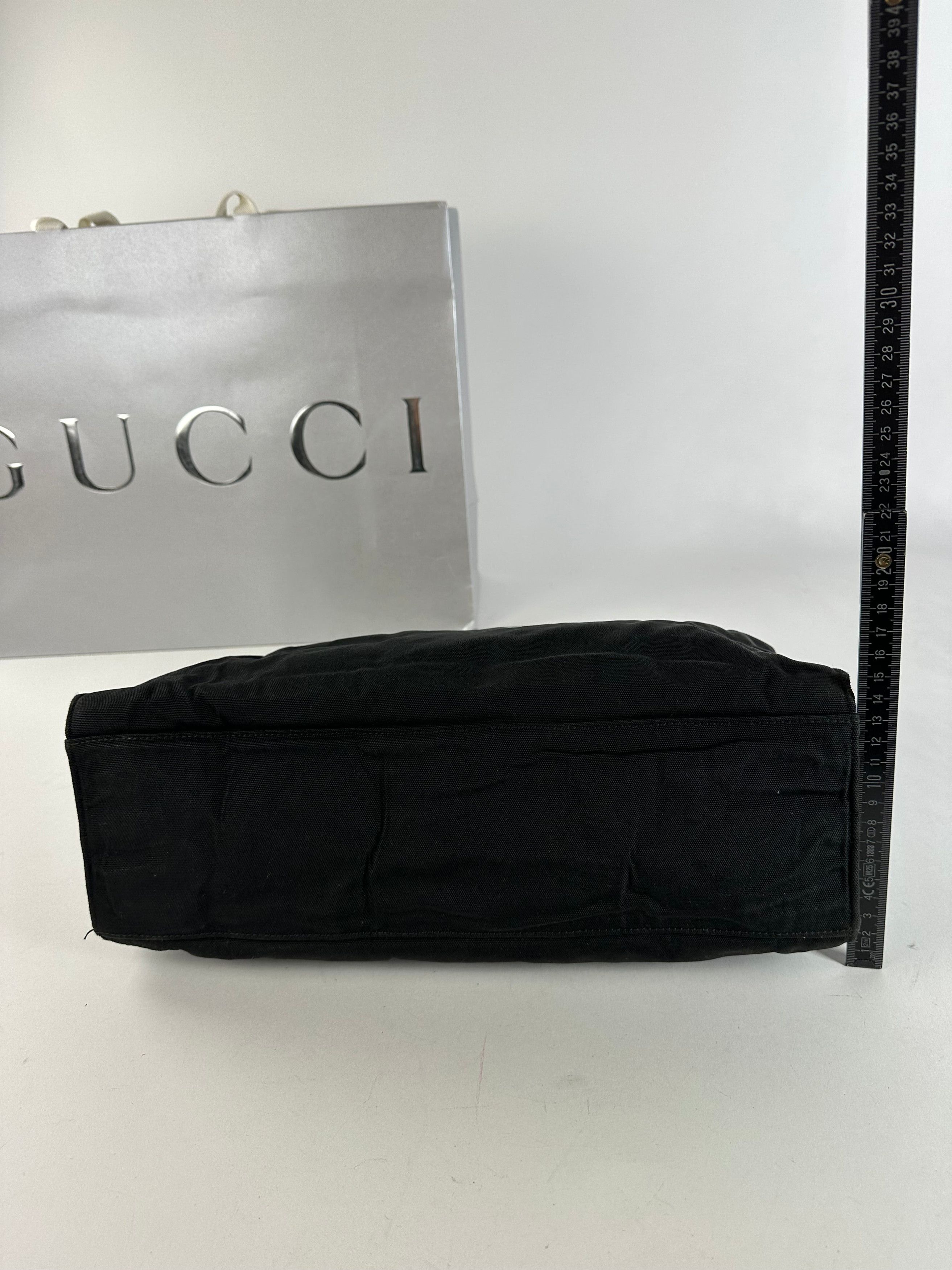 Gucci Vintage Nylon Canvas Tote Bag Black Size ONE SIZE - 12 Thumbnail