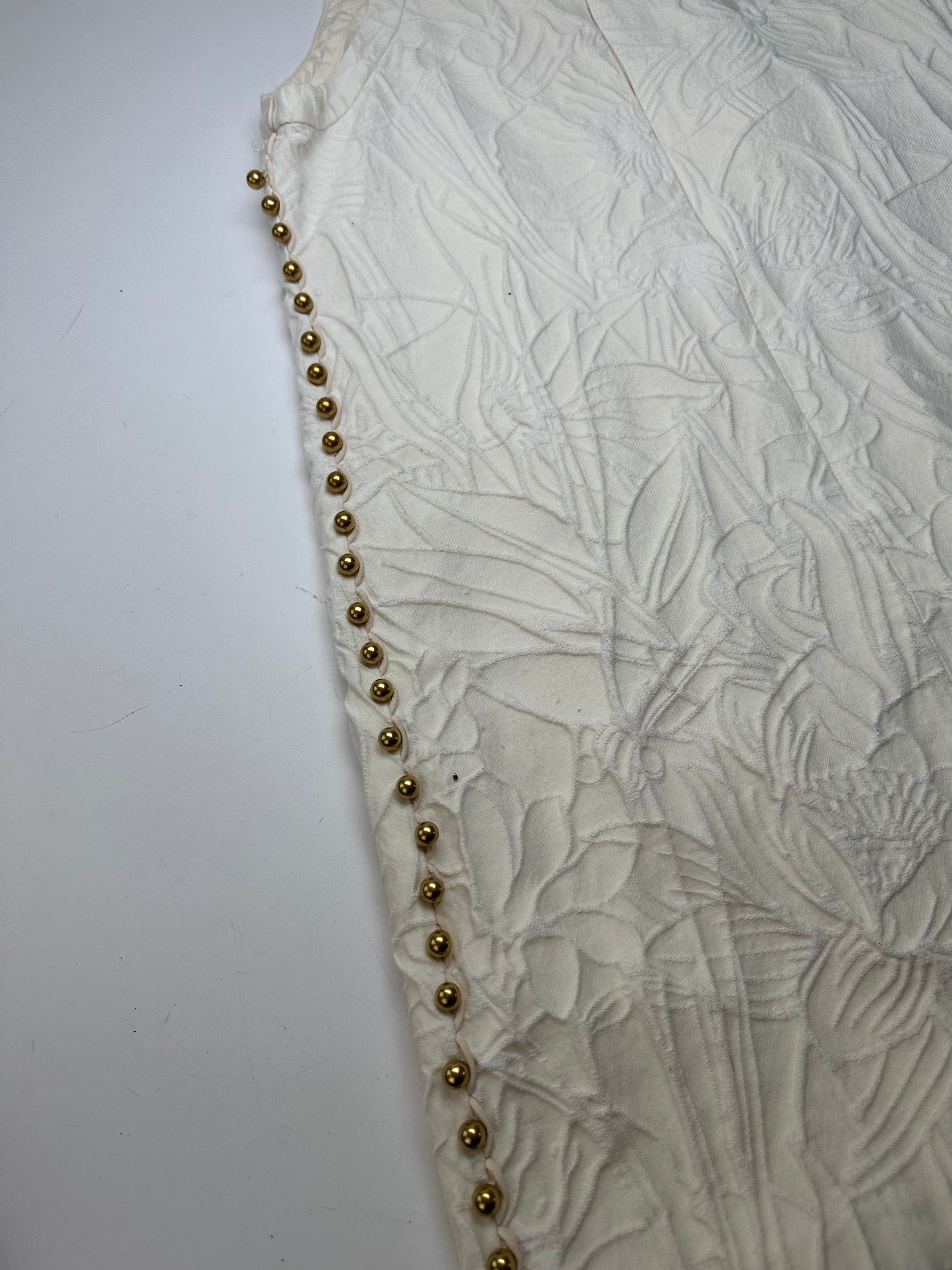 Gucci Vintage Floral Quilted Shift Dress Cream S Size S / US 4 / IT 40 - 9 Thumbnail