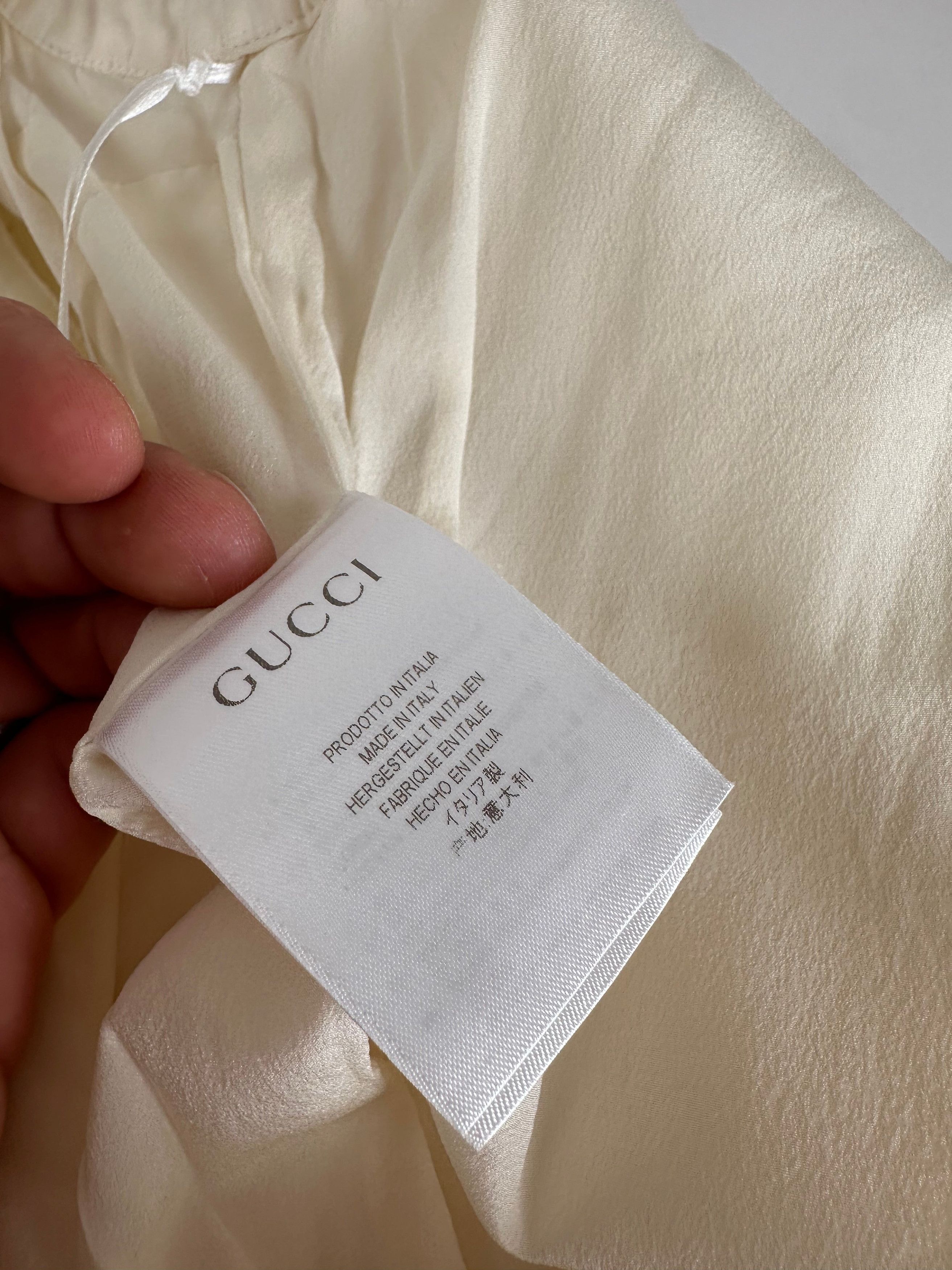Gucci Vintage Floral Quilted Shift Dress Cream S Size S / US 4 / IT 40 - 13 Thumbnail