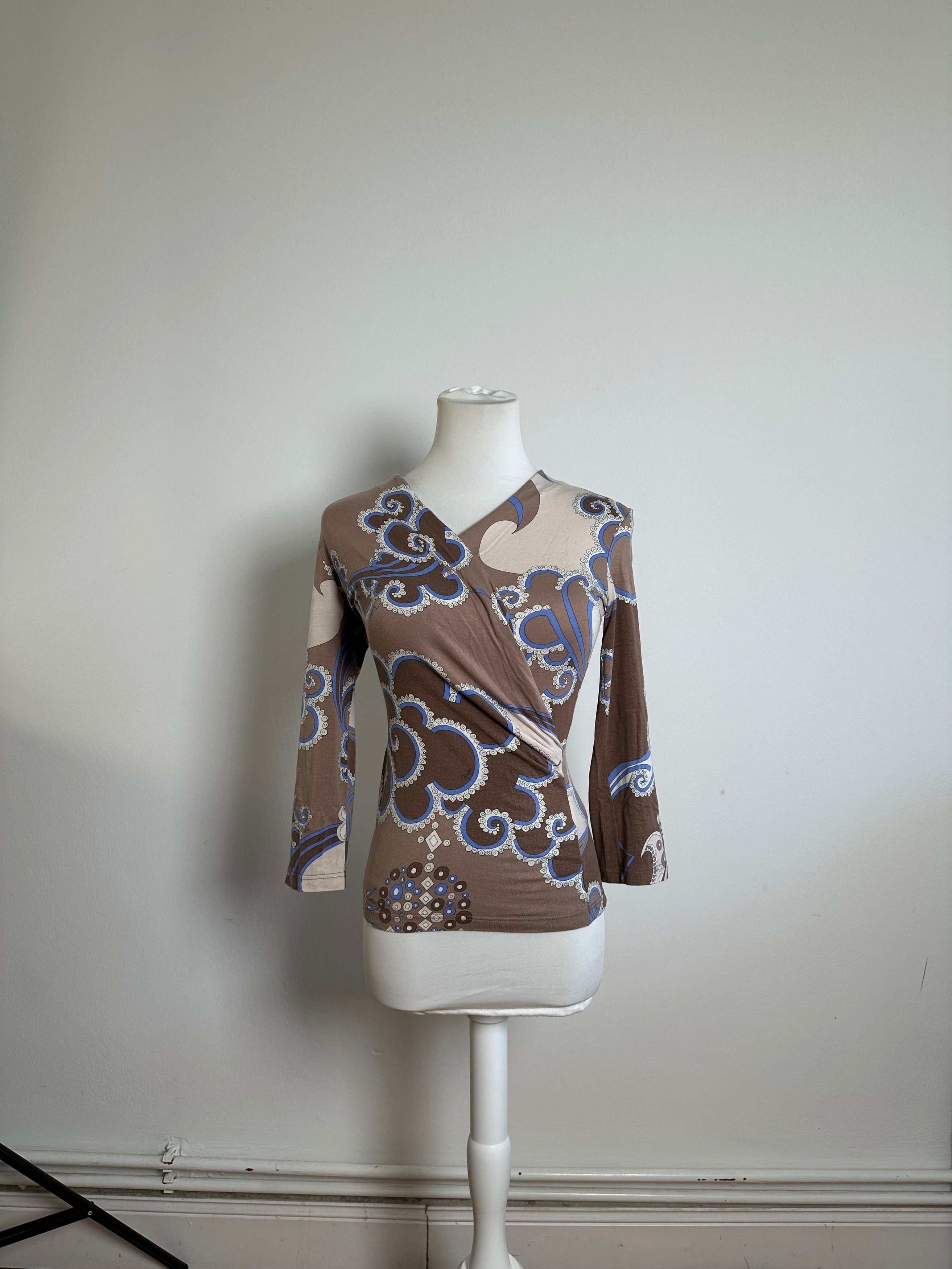 Emilio Pucci Vintage Wrap Top Rayon Multicolour S Size S / US 4 / IT 40 - 12 Thumbnail