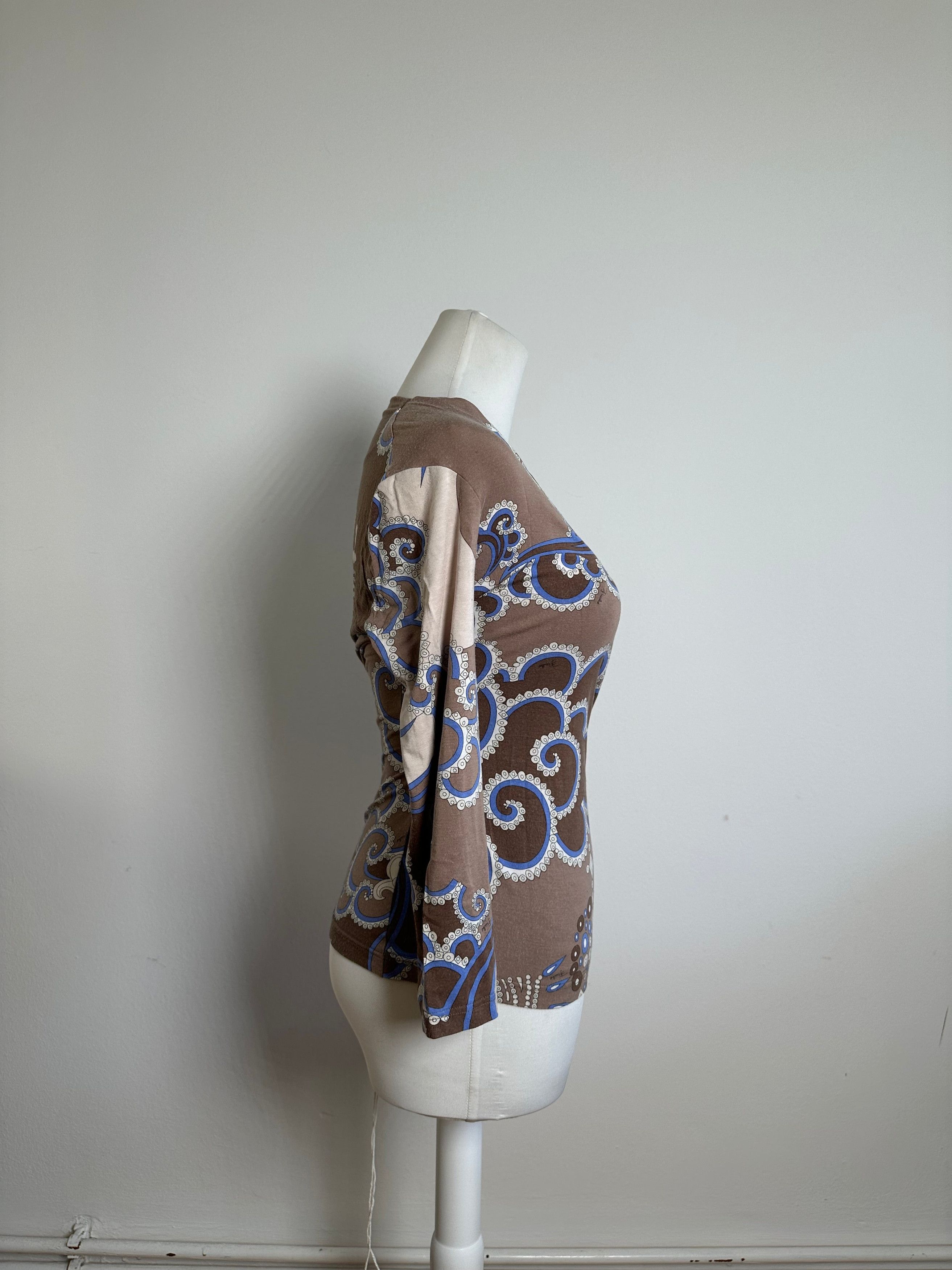 Emilio Pucci Vintage Wrap Top Rayon Multicolour S Size S / US 4 / IT 40 - 4 Thumbnail