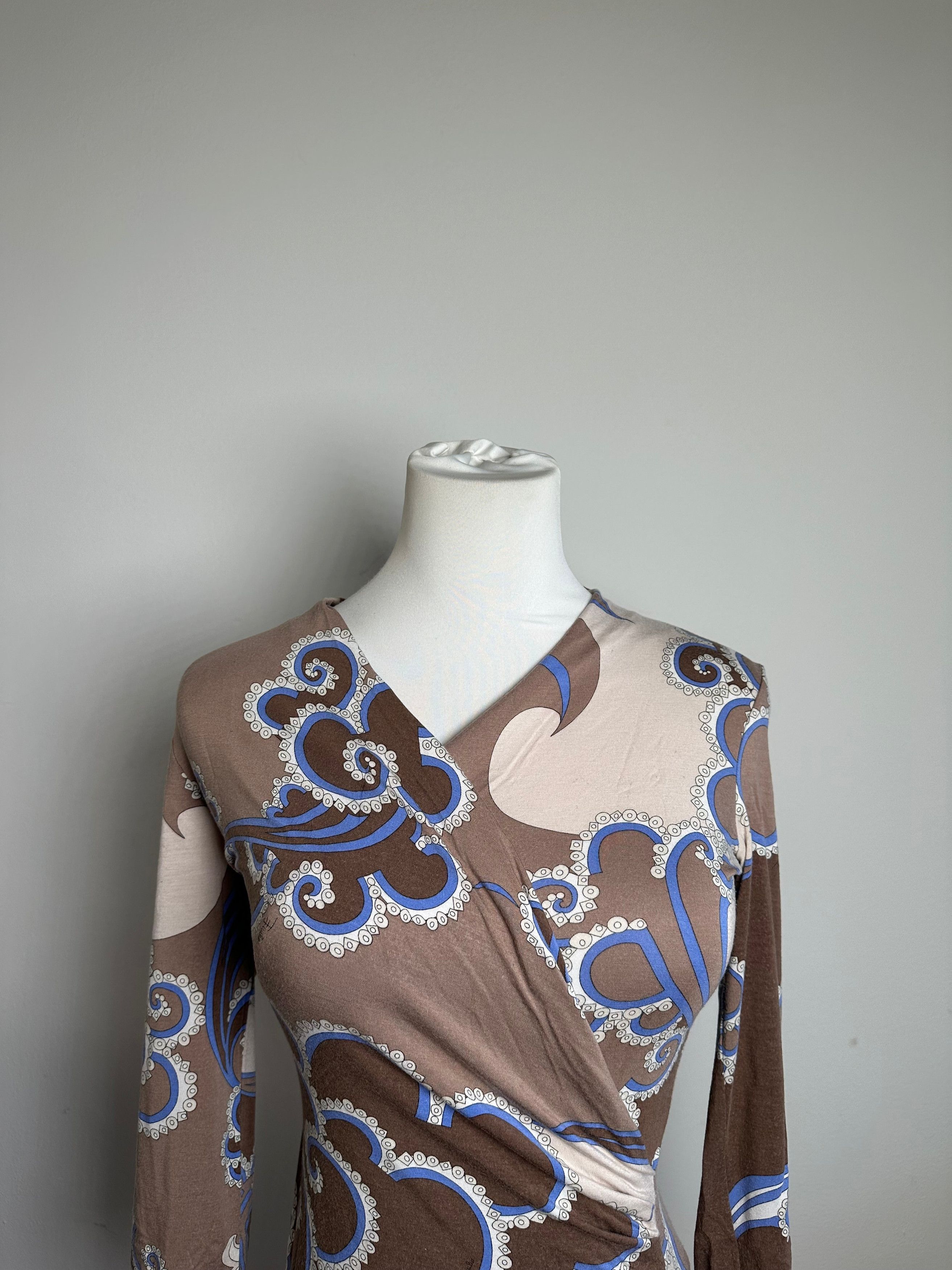 Emilio Pucci Vintage Wrap Top Rayon Multicolour S Size S / US 4 / IT 40 - 9 Thumbnail