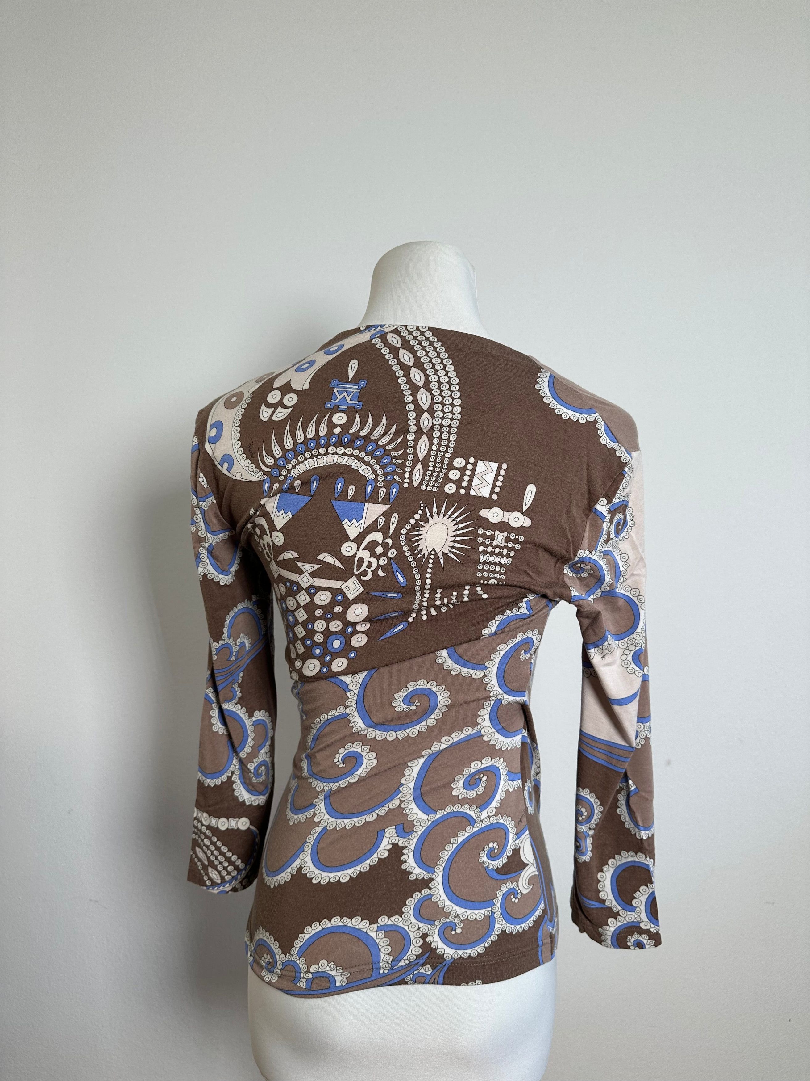 Emilio Pucci Vintage Wrap Top Rayon Multicolour S Size S / US 4 / IT 40 - 13 Thumbnail