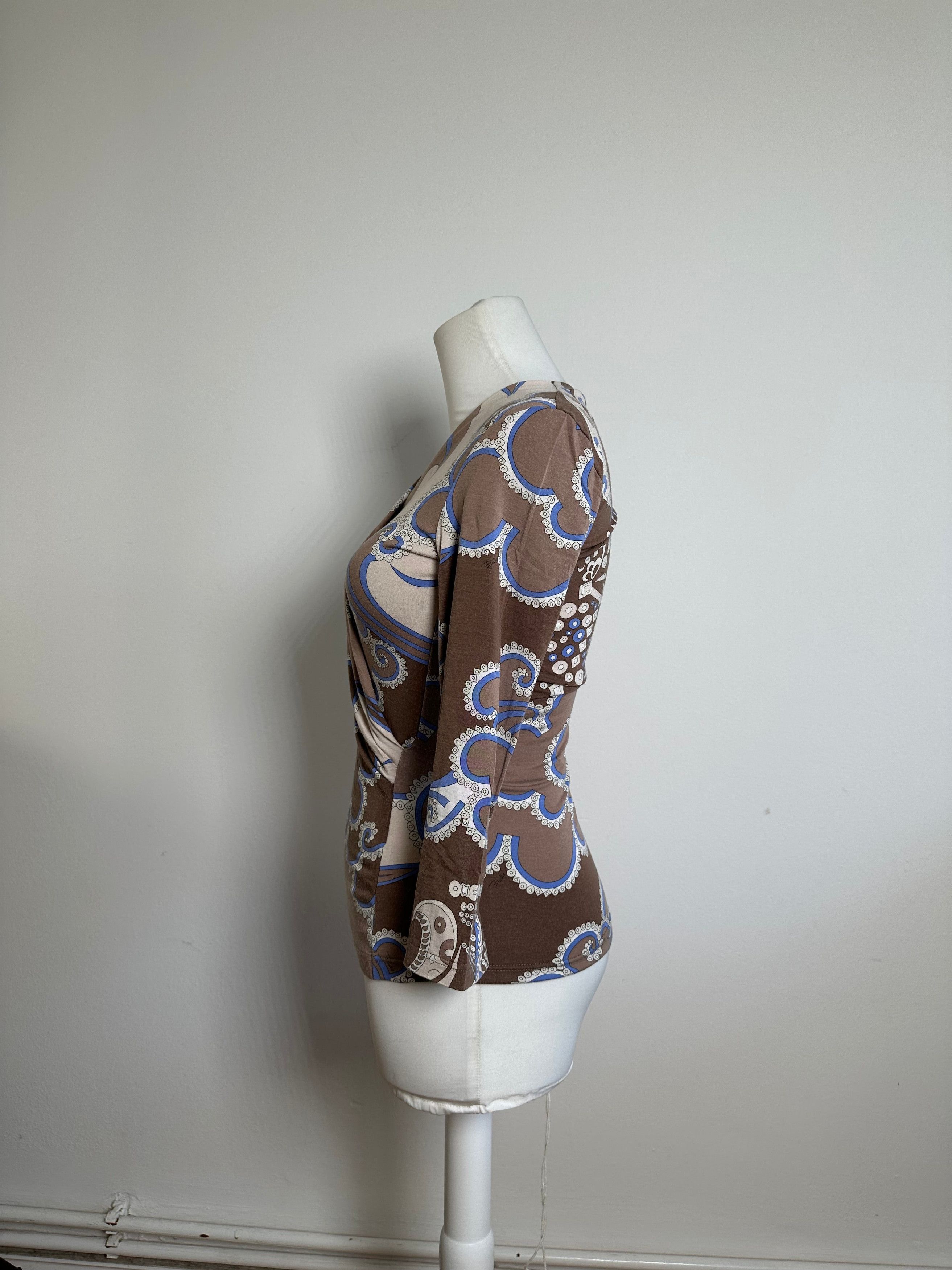 Emilio Pucci Vintage Wrap Top Rayon Multicolour S Size S / US 4 / IT 40 - 2 Thumbnail