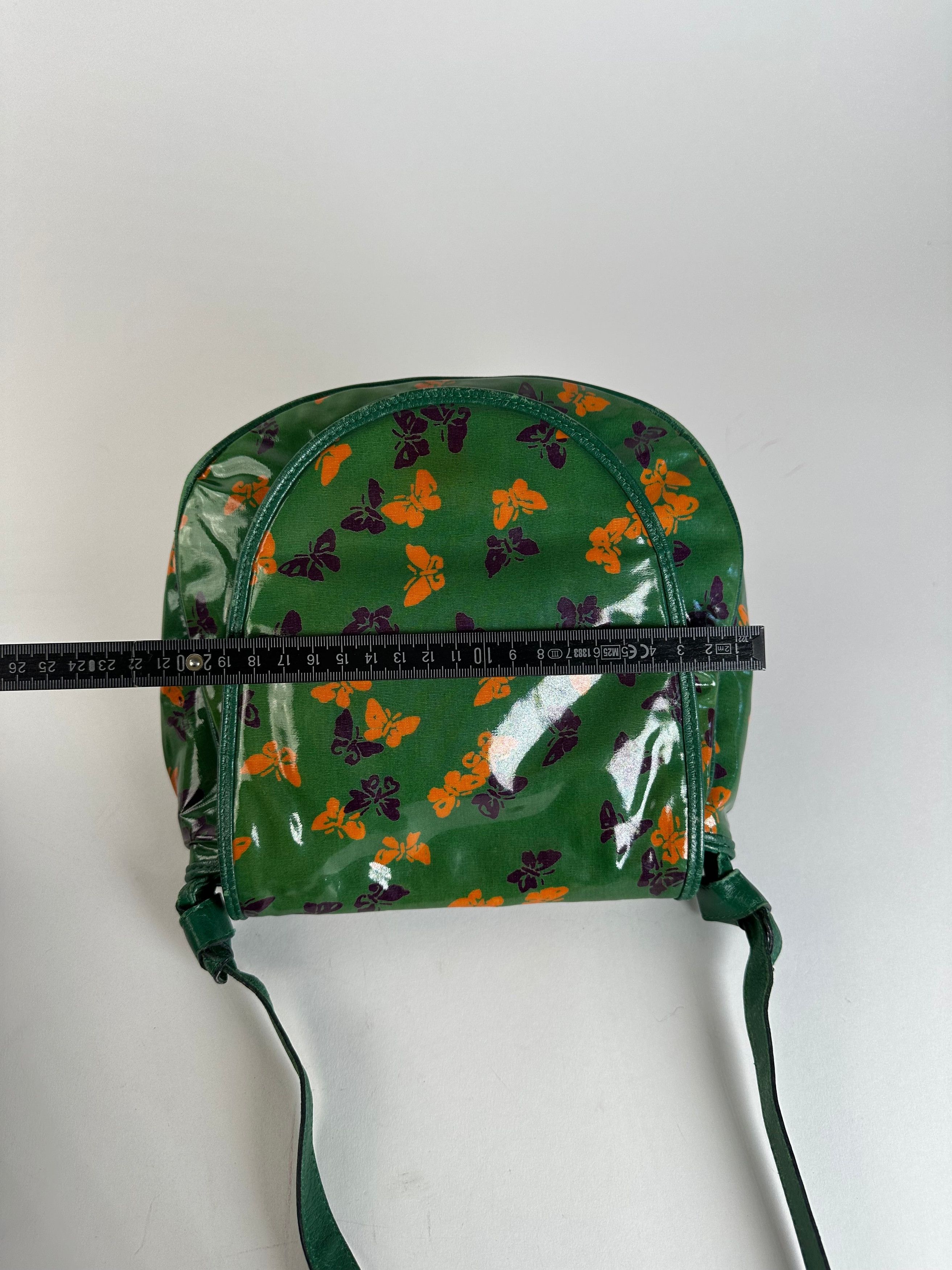 Bottega Veneta Vintage Butterfly Print Patent Shoulder Bag Green Size ONE SIZE - 10 Thumbnail