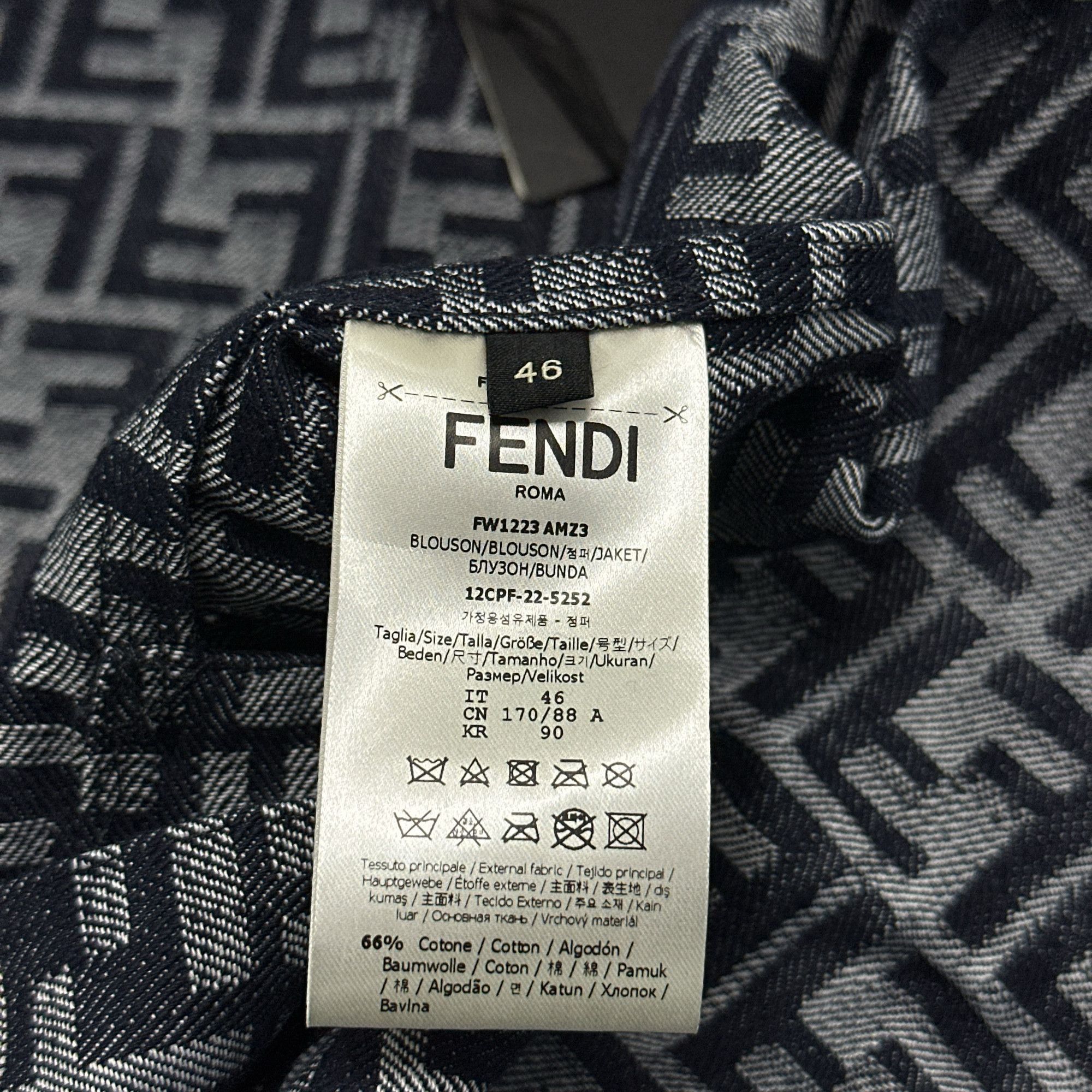 Fendi Fendi Logo Print Denim Jacket Size S Size US S / EU 44-46 / 1 - 3 Thumbnail