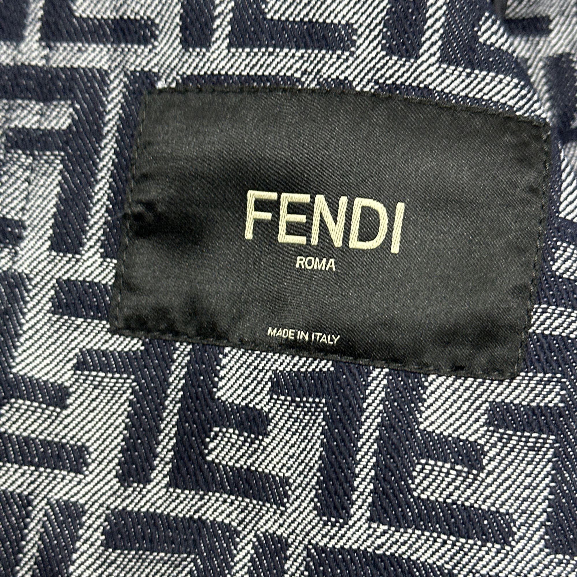 Fendi Fendi Logo Print Denim Jacket Size S Size US S / EU 44-46 / 1 - 5 Thumbnail