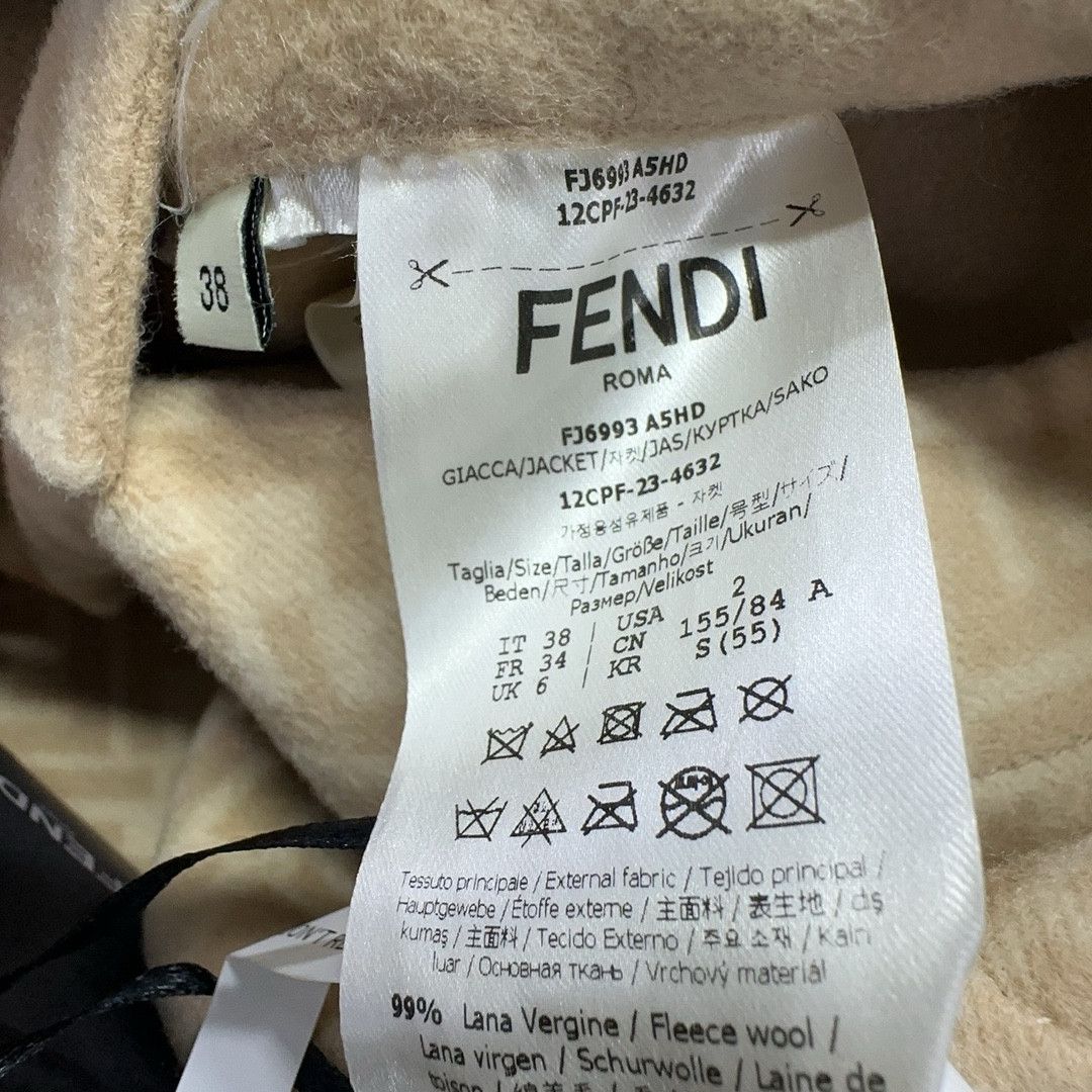 Fendi Fendi Reversible Logo Wool Jacket Size 38 Size XS / US 0-2 / IT 36-38 - 6 Thumbnail