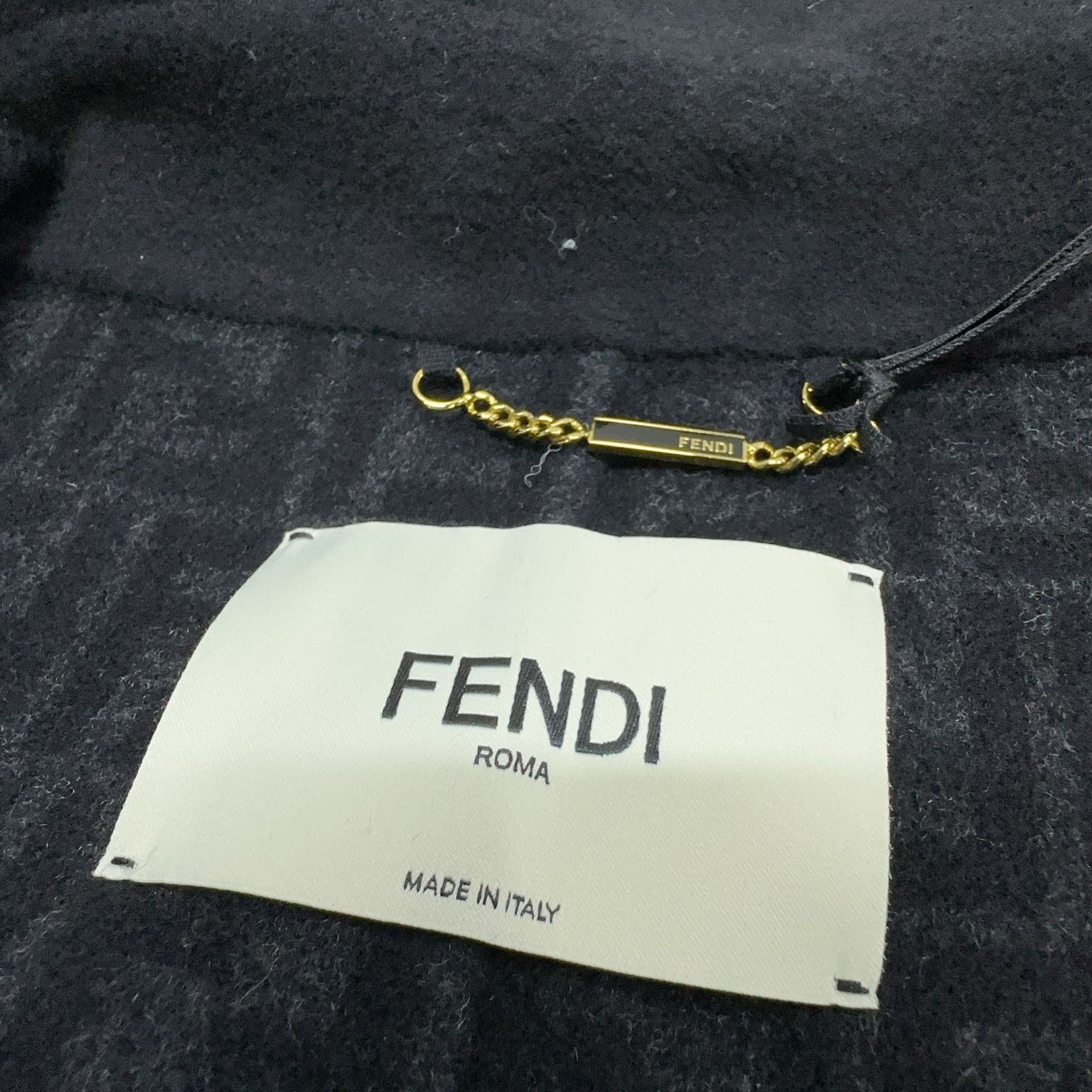 Fendi Fendi FF Logo Fringe Wool Coat Size 38 Size XS / US 0-2 / IT 36-38 - 5 Thumbnail