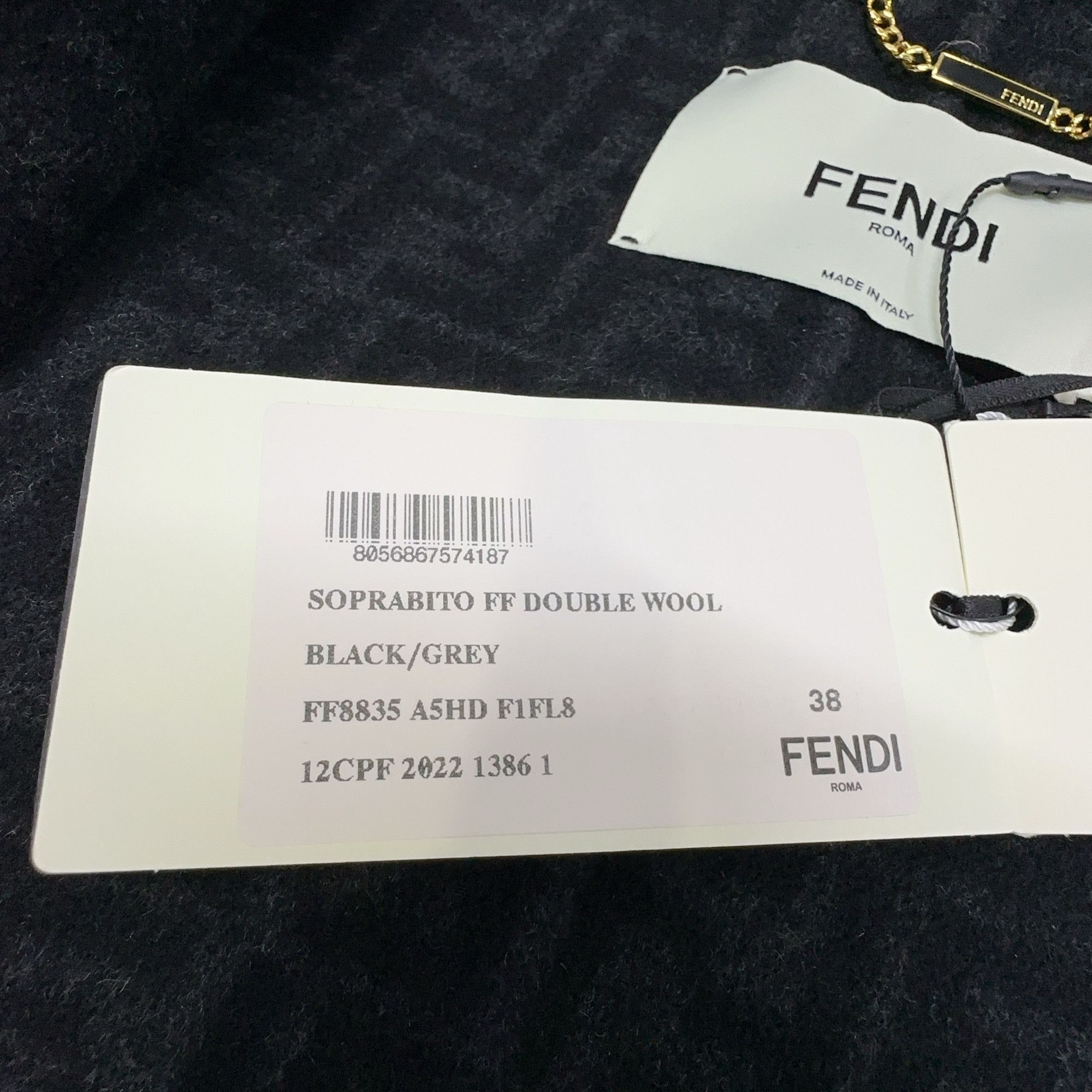 Fendi Fendi FF Logo Fringe Wool Coat Size 38 Size XS / US 0-2 / IT 36-38 - 6 Thumbnail