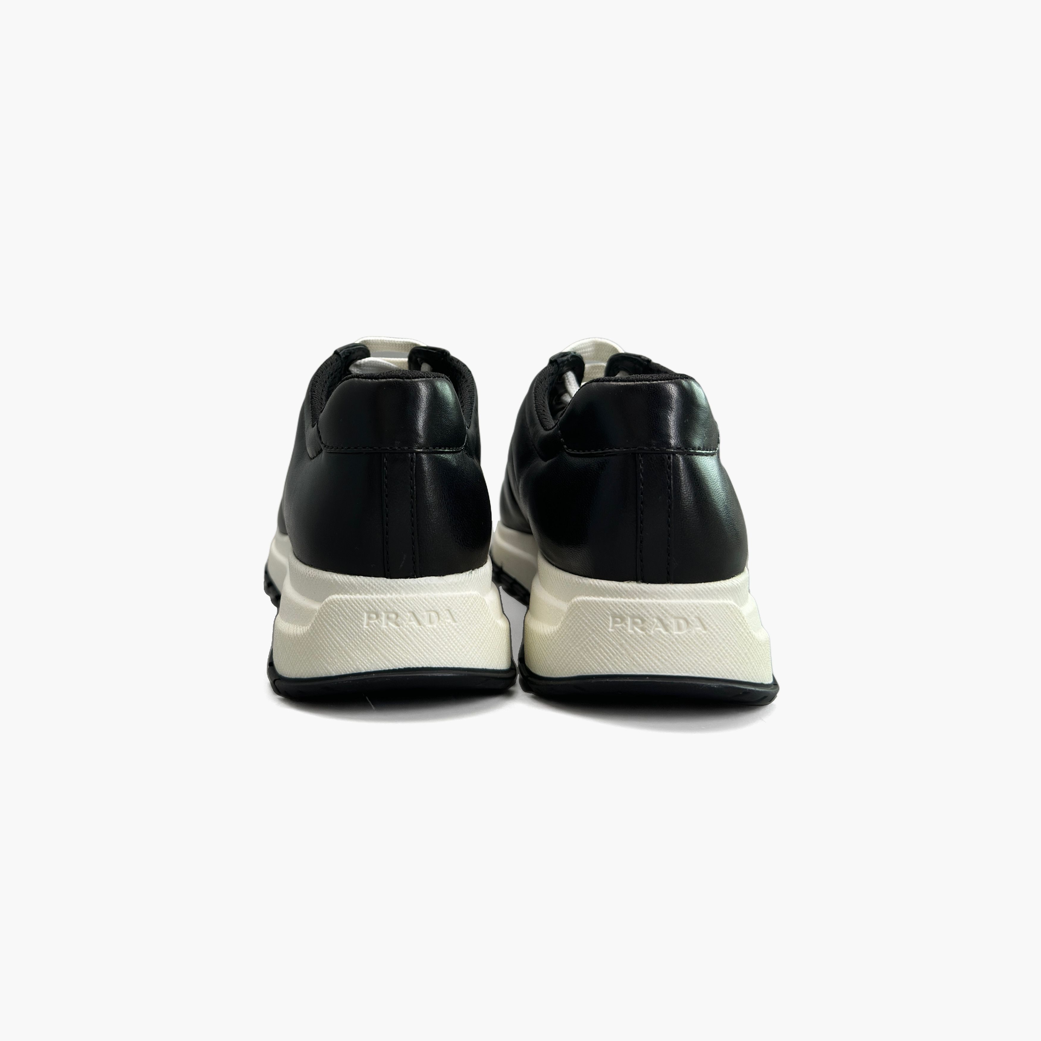 Prada Prada Black Leather Low-Top Sneakers Size 37 Size US 7 / IT 37 - 6 Thumbnail