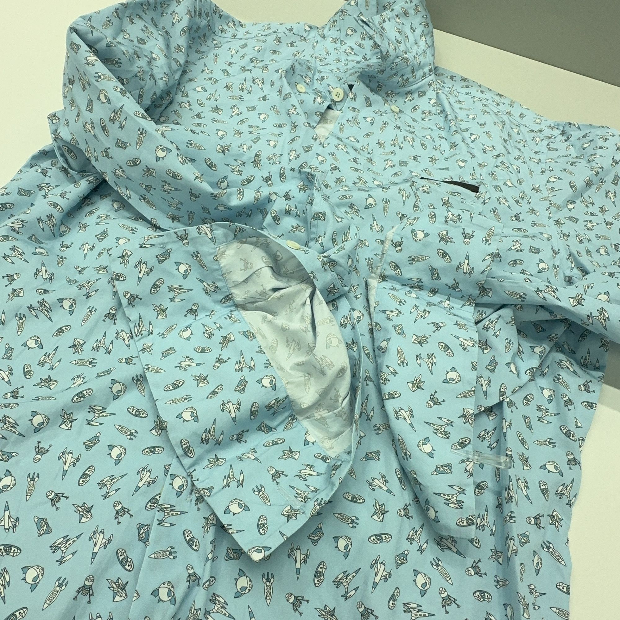 Prada Prada Space Print Long Sleeve Shirt Size S Size US S / EU 44-46 / 1 - 8 Thumbnail