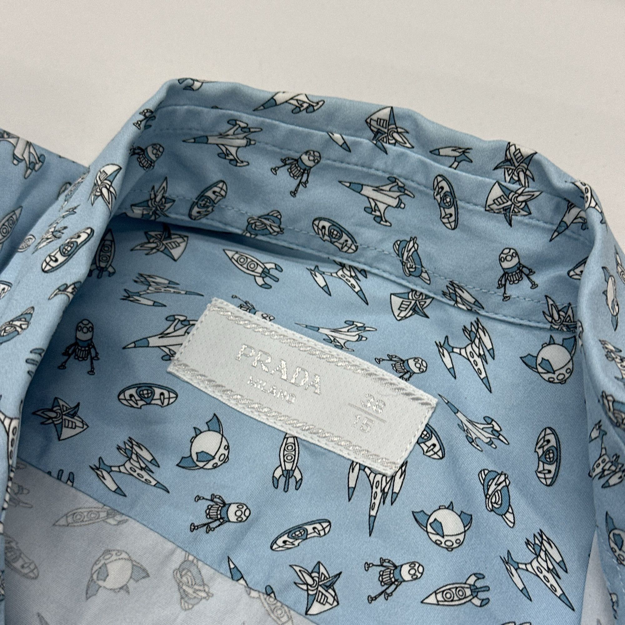 Prada Prada Space Print Long Sleeve Shirt Size S Size US S / EU 44-46 / 1 - 3 Thumbnail