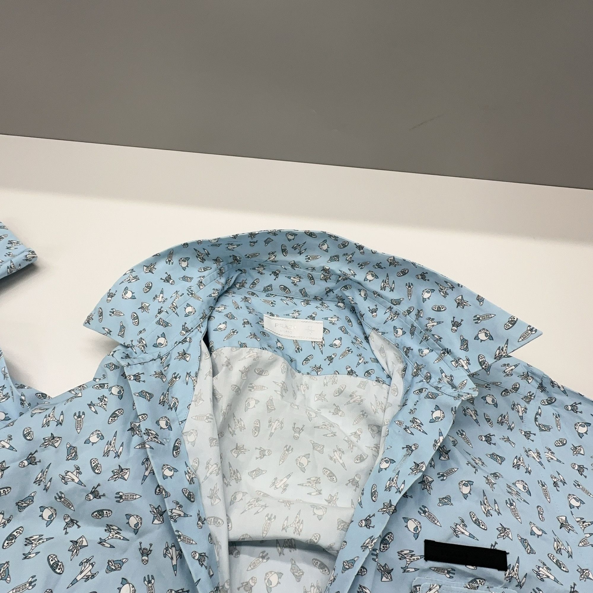 Prada Prada Space Print Long Sleeve Shirt Size S Size US S / EU 44-46 / 1 - 6 Thumbnail