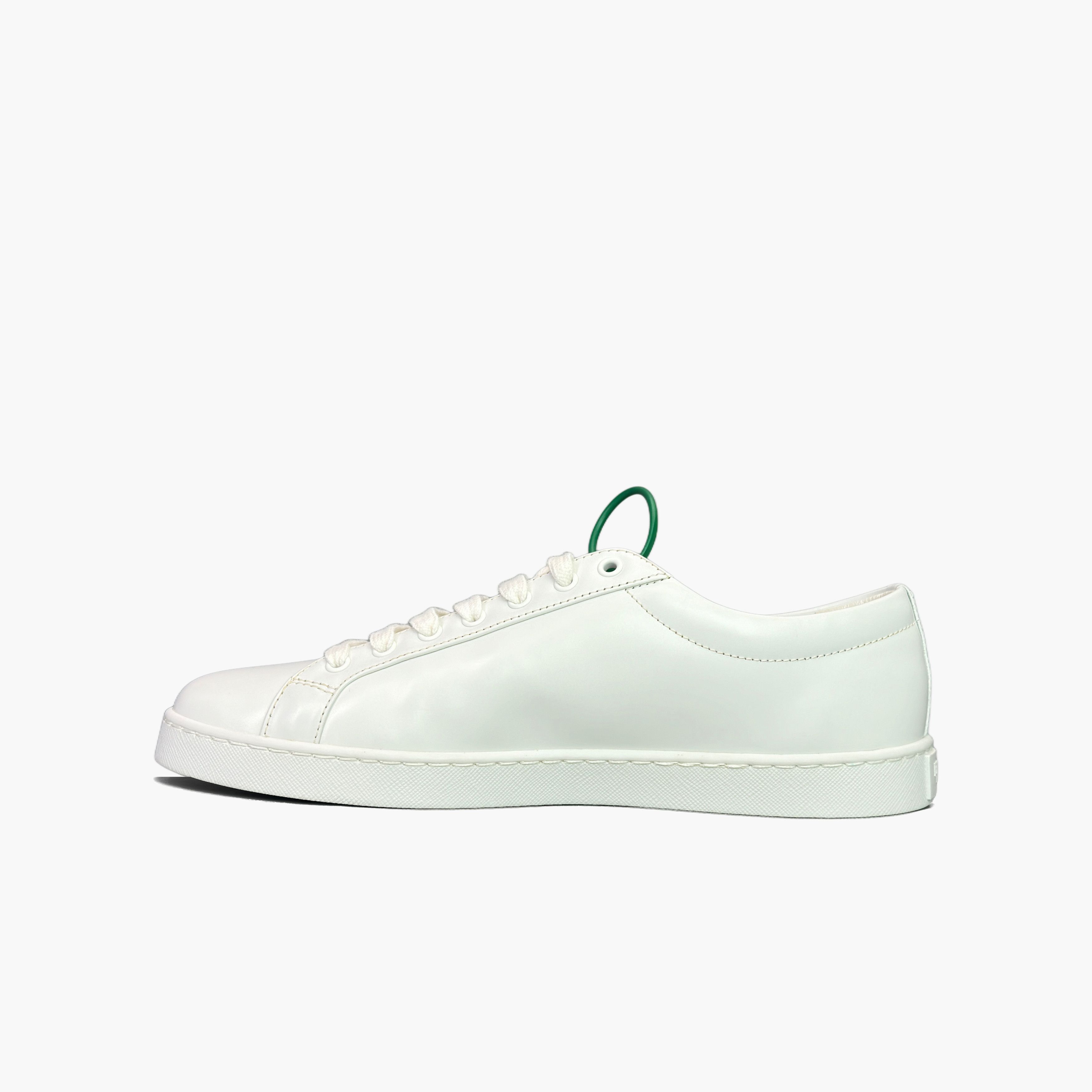 Prada Prada White Leather Low-Top Sneakers Size 7/40 Size US 7 / EU 40 - 3 Thumbnail