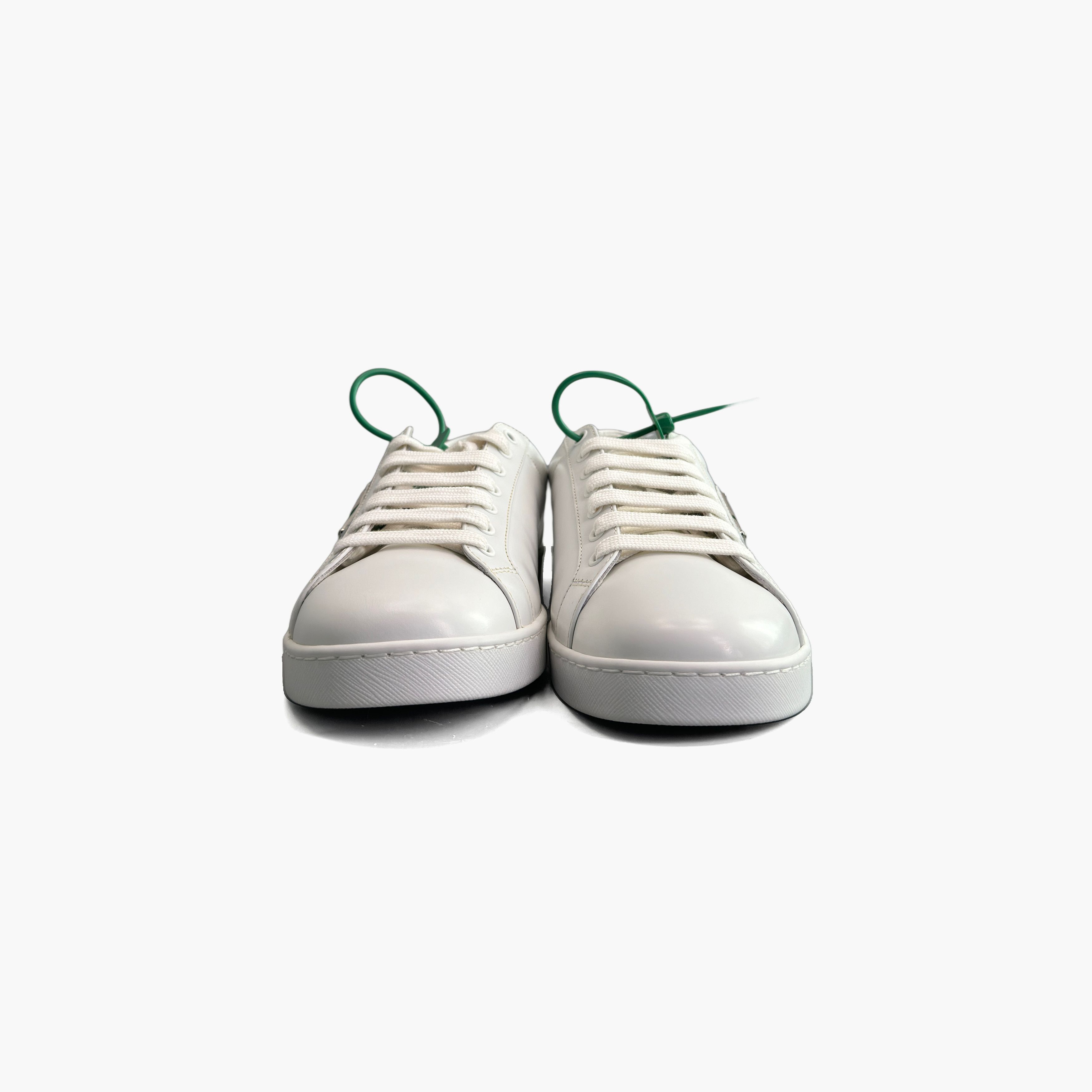 Prada Prada White Leather Low-Top Sneakers Size 7/40 Size US 7 / EU 40 - 5 Thumbnail