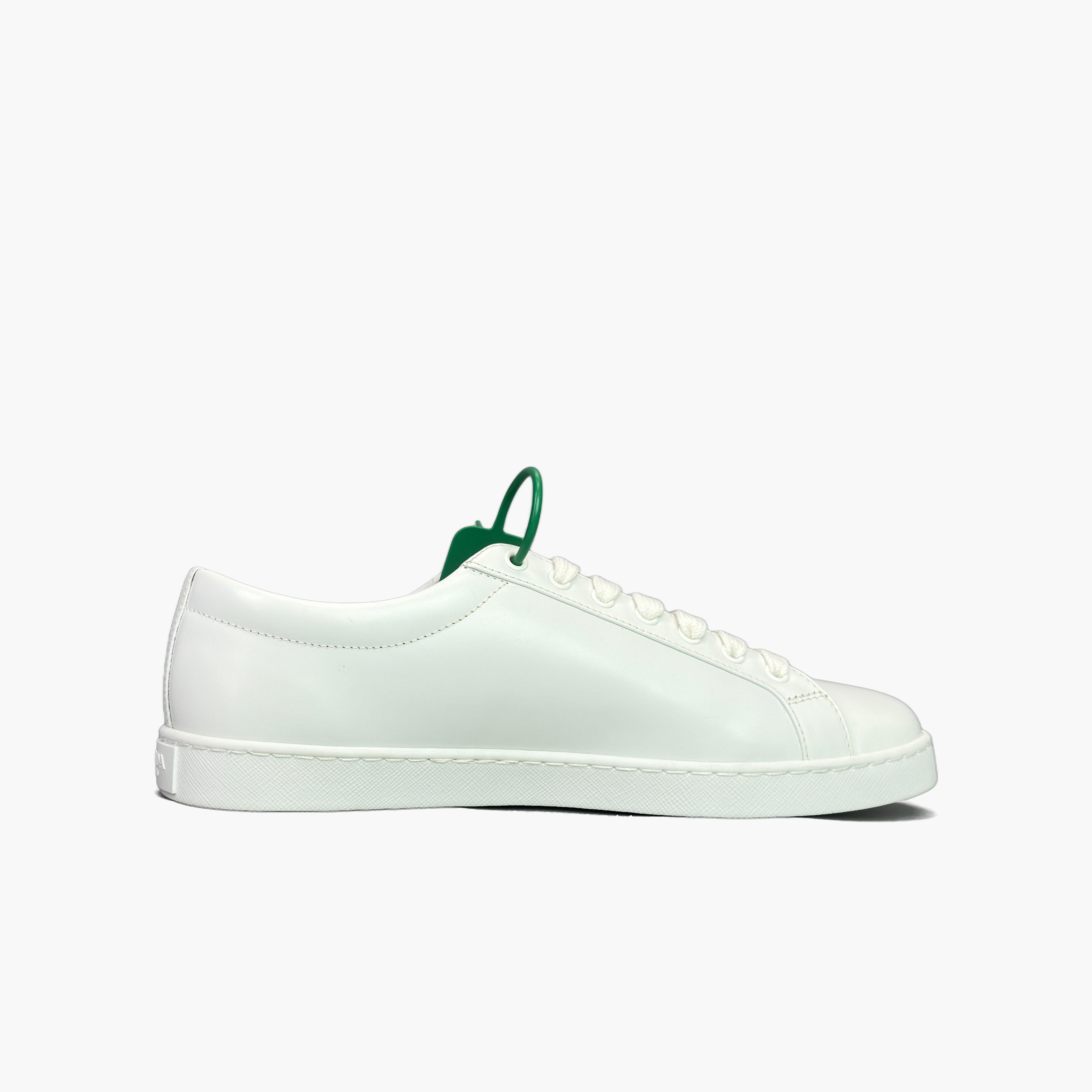 Prada Prada White Leather Low-Top Sneakers Size 7/40 Size US 7 / EU 40 - 2 Thumbnail