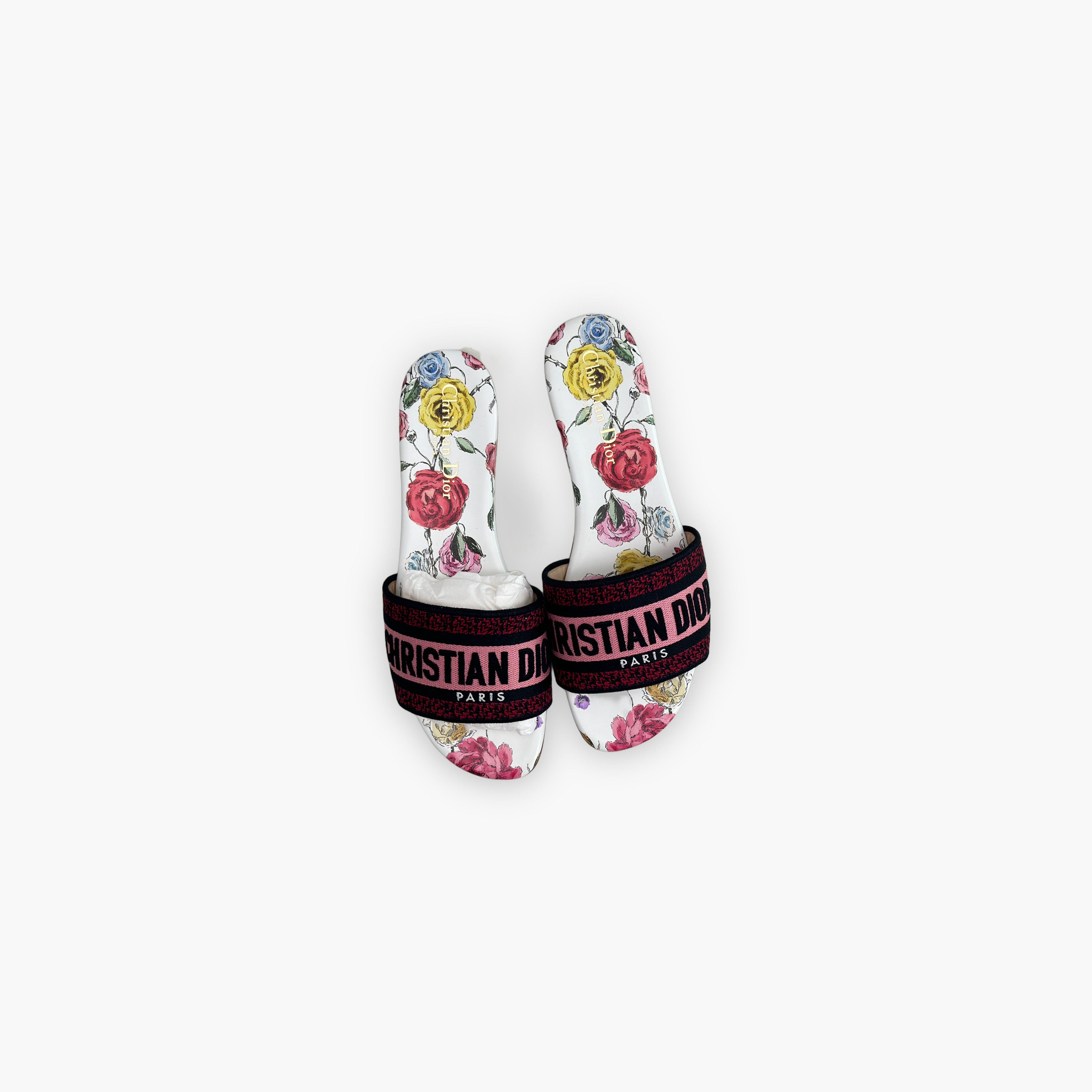 Dior Dior Dway Floral Slides Size 37 Size US 7 / IT 37 - 9 Thumbnail