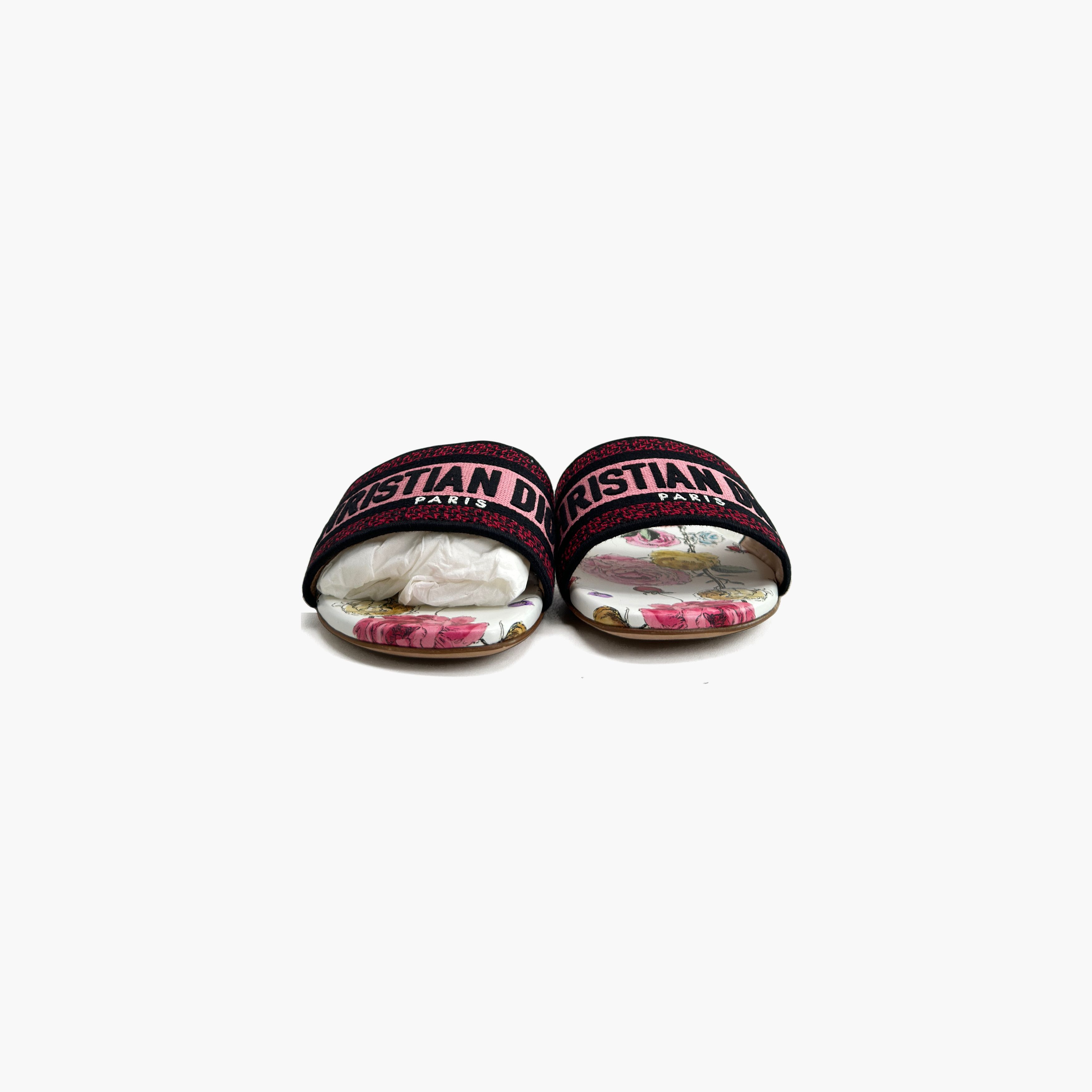 Dior Dior Dway Floral Slides Size 37 Size US 7 / IT 37 - 5 Thumbnail