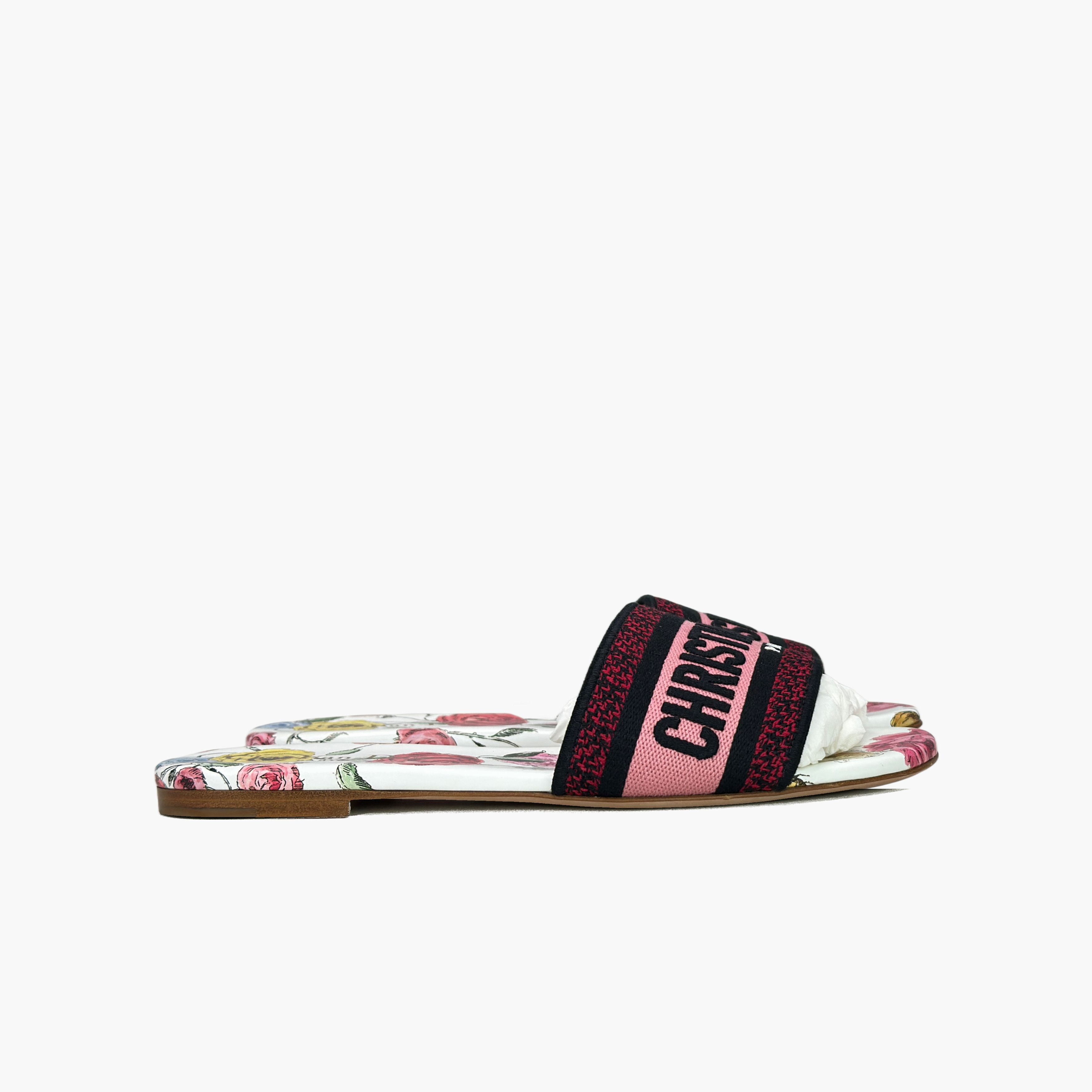 Dior Dior Dway Floral Slides Size 37 Size US 7 / IT 37 - 4 Thumbnail