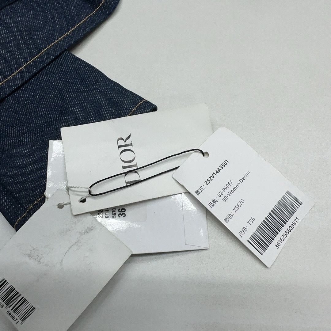 Dior Dior Denim Bee Blazer Size FR 36 Size XS / US 0-2 / IT 36-38 - 4 Thumbnail