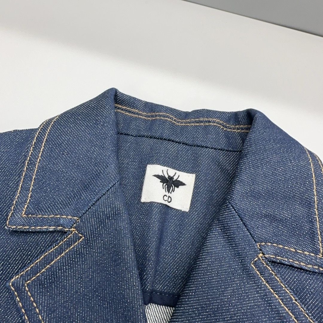 Dior Dior Denim Bee Blazer Size FR 36 Size XS / US 0-2 / IT 36-38 - 6 Thumbnail