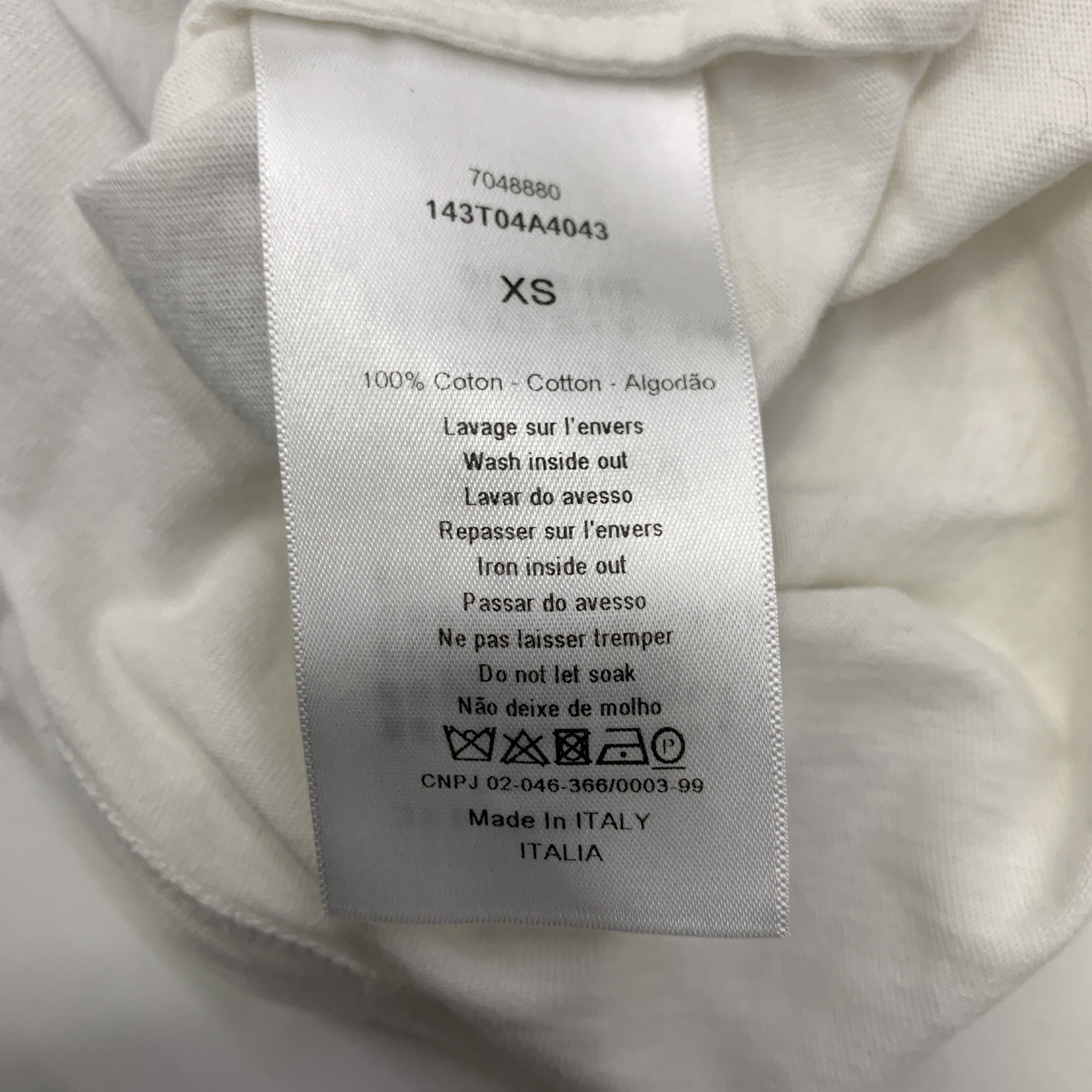 Dior Dior Logo Cotton T-Shirt Size XS Size US XS / EU 42 / 0 - 3 Thumbnail