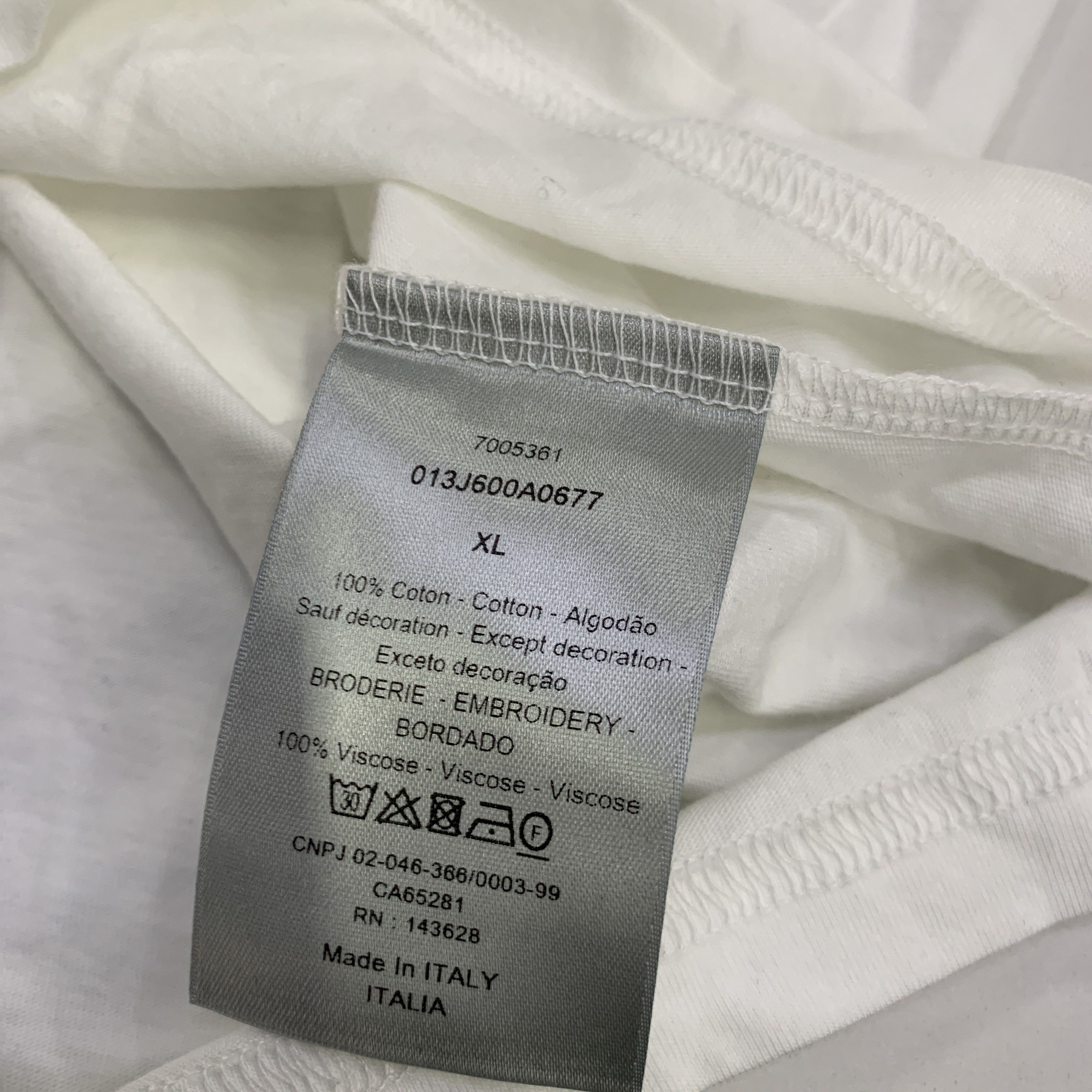 Dior Dior CD Embroidery T-Shirt Size XL Size US XL / EU 56 / 4 - 2 Thumbnail