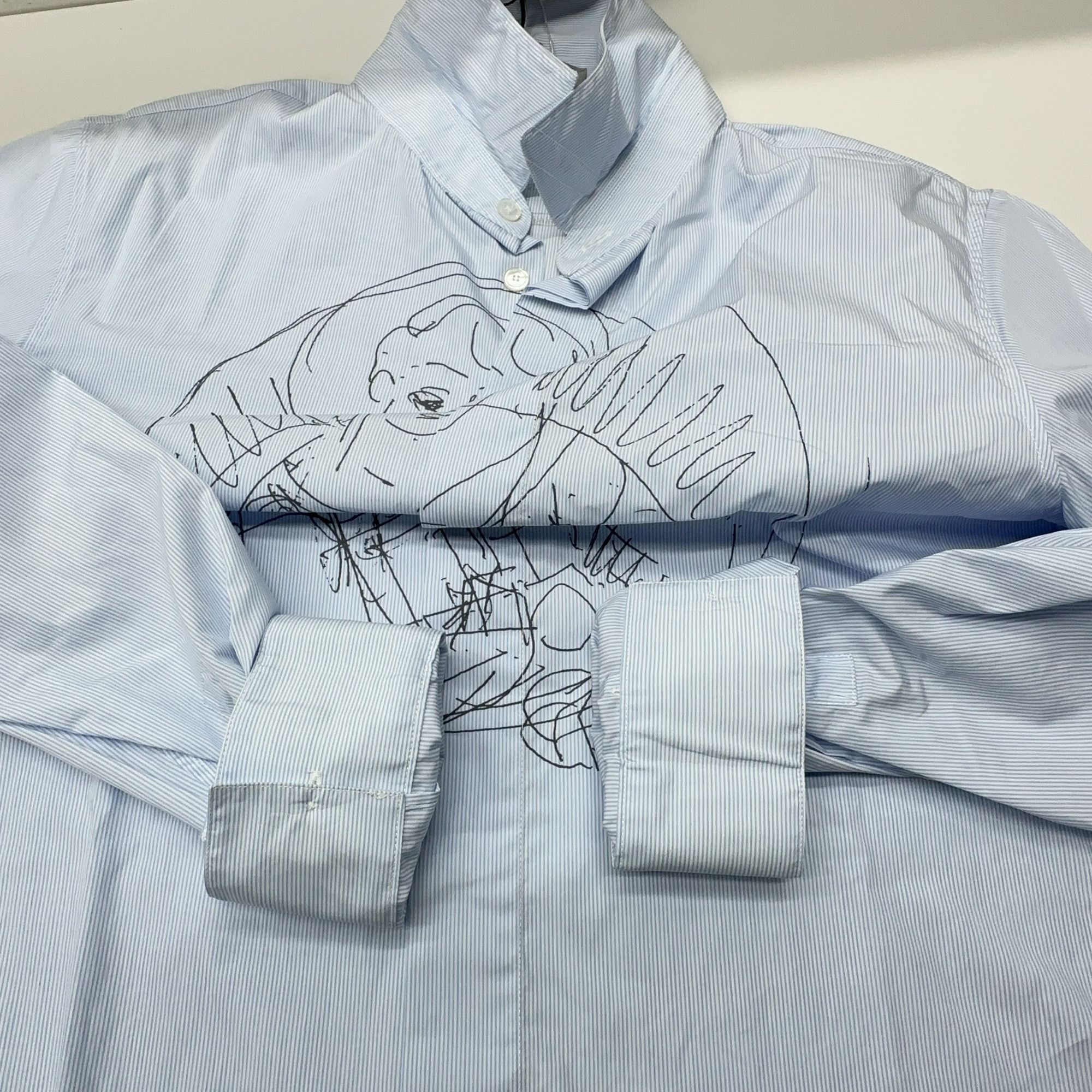 Dior Dior Graphic Striped Shirt Size M Size US M / EU 48-50 / 2 - 8 Thumbnail