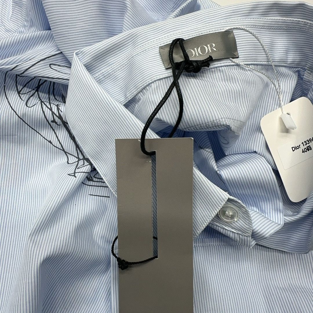 Dior Dior Graphic Striped Shirt Size M Size US M / EU 48-50 / 2 - 5 Thumbnail