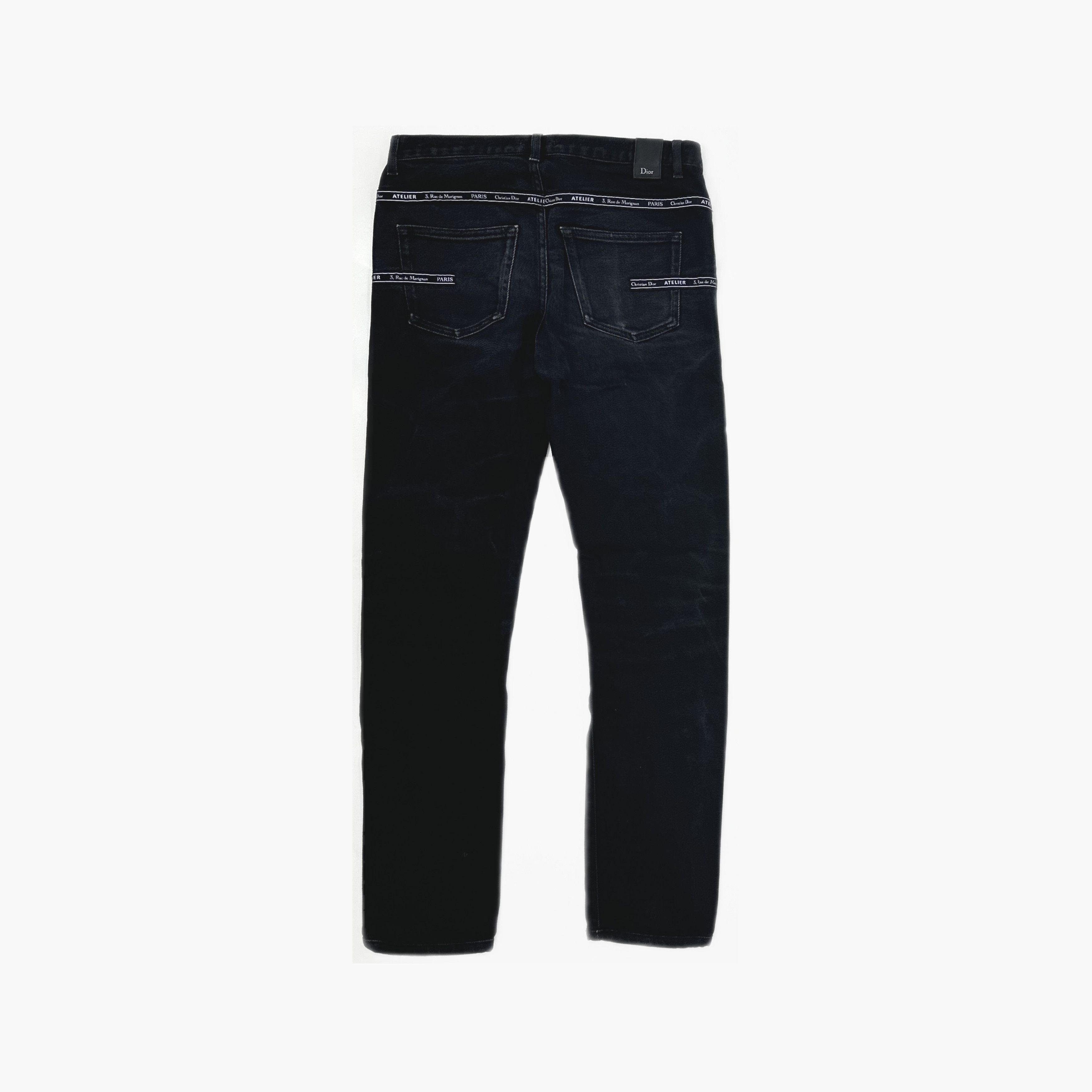 Dior Dior Atelier Logo Black Denim Jeans Size 28 Size US 28 / EU 44 - 2 Thumbnail