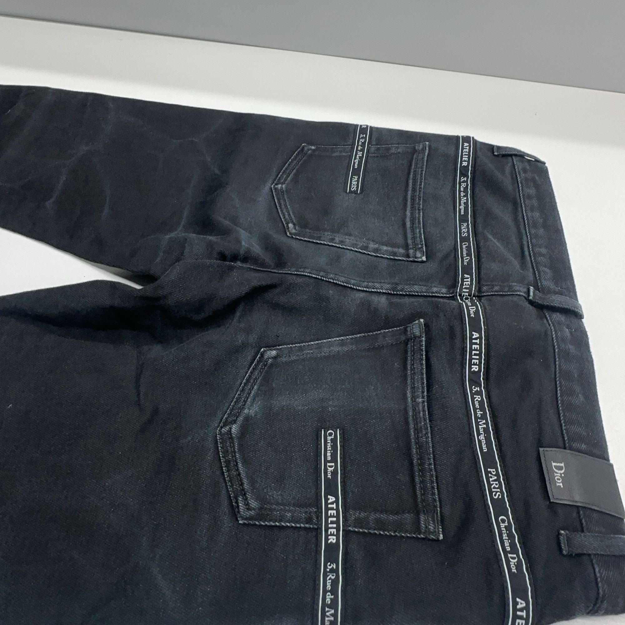 Dior Dior Atelier Logo Black Denim Jeans Size 28 Size US 28 / EU 44 - 9 Thumbnail