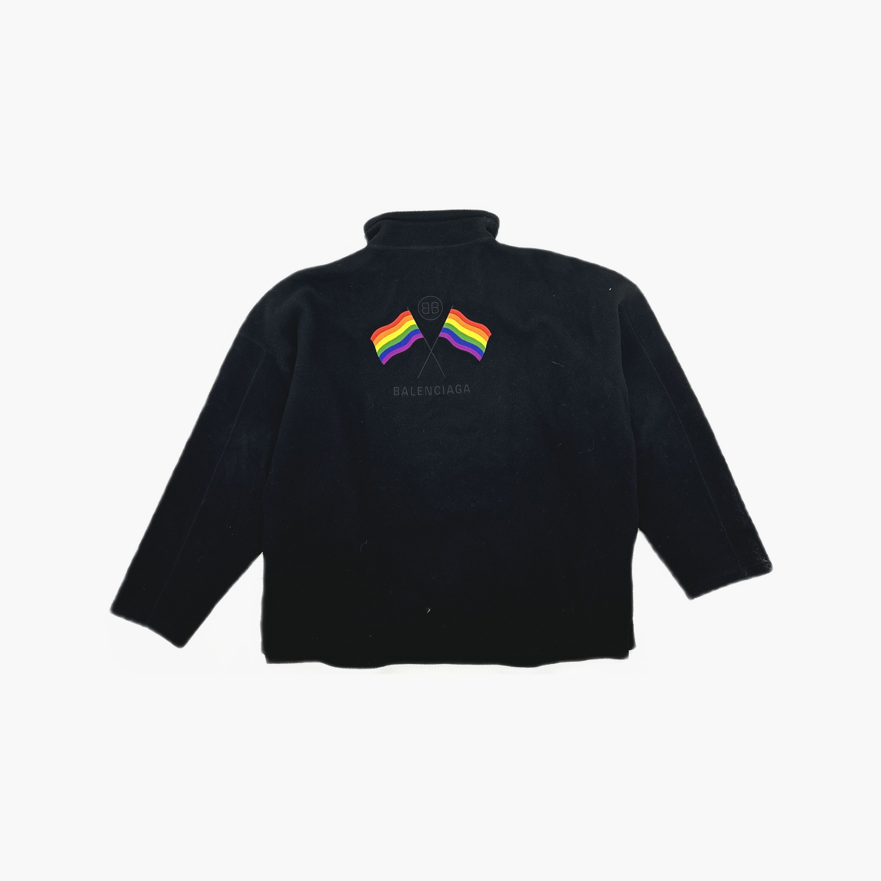 Balenciaga Balenciaga Rainbow Logo Fleece Jacket Size L Size US L / EU 52-54 / 3 - 2 Thumbnail