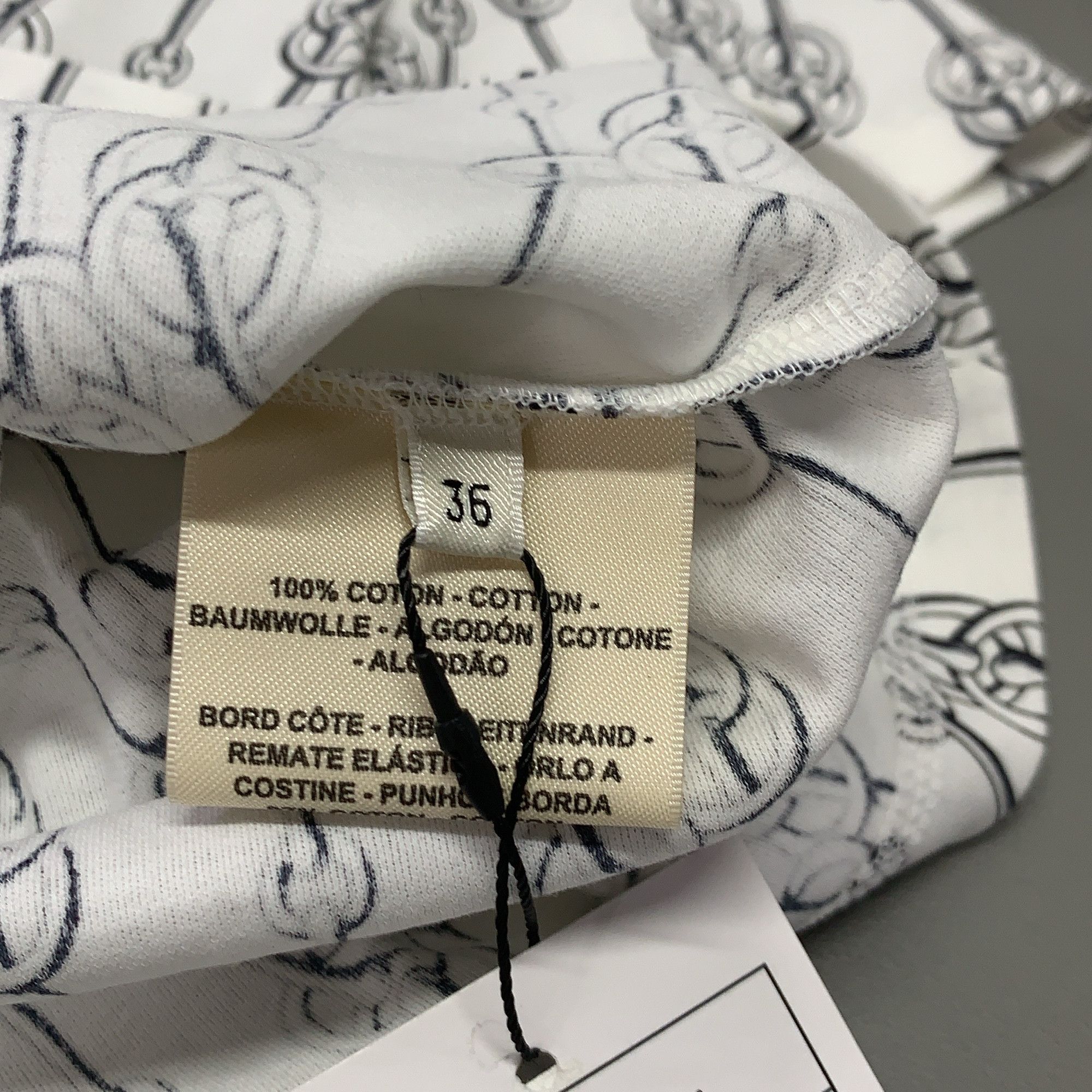 Hermes Hermes Geometric Print T-Shirt Size 36 Size XS / US 0-2 / IT 36-38 - 4 Thumbnail