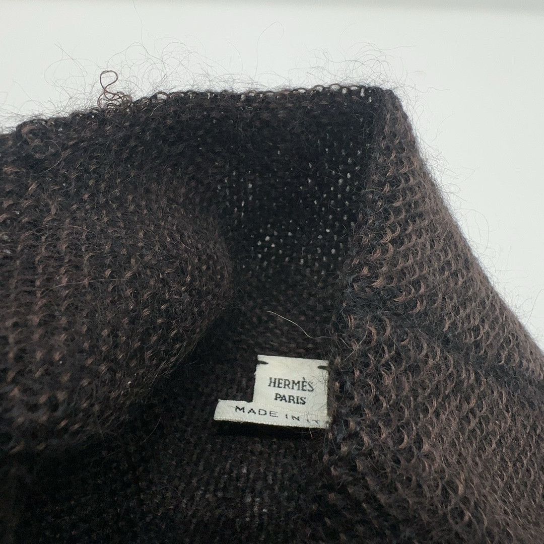 Hermes Hermès Textured Mohair Silk Sweater Size 34 Size XS / US 0-2 / IT 36-38 - 4 Thumbnail