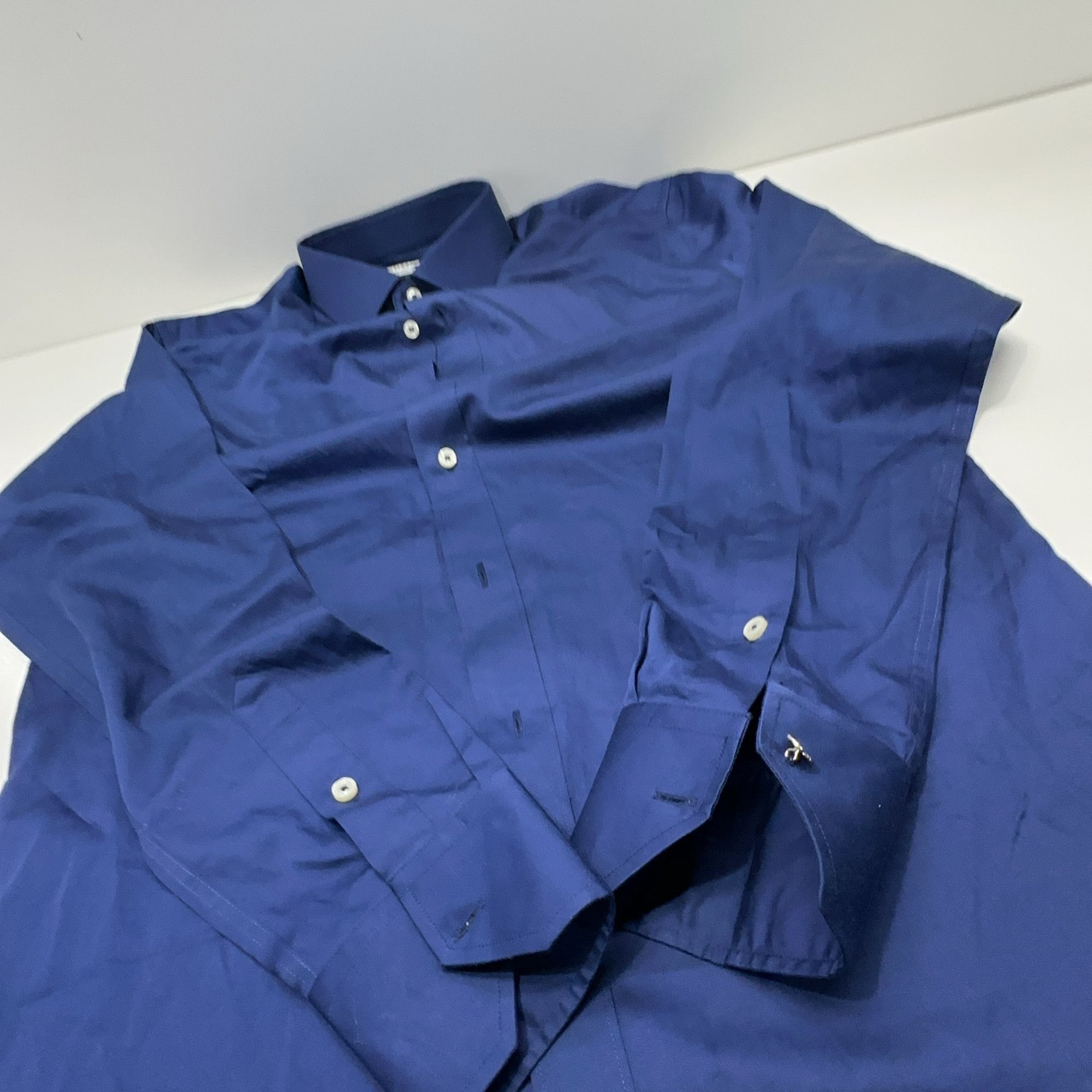 Hermes Hermès Solid Blue Button Up Shirt Size M Size US M / EU 48-50 / 2 - 7 Thumbnail