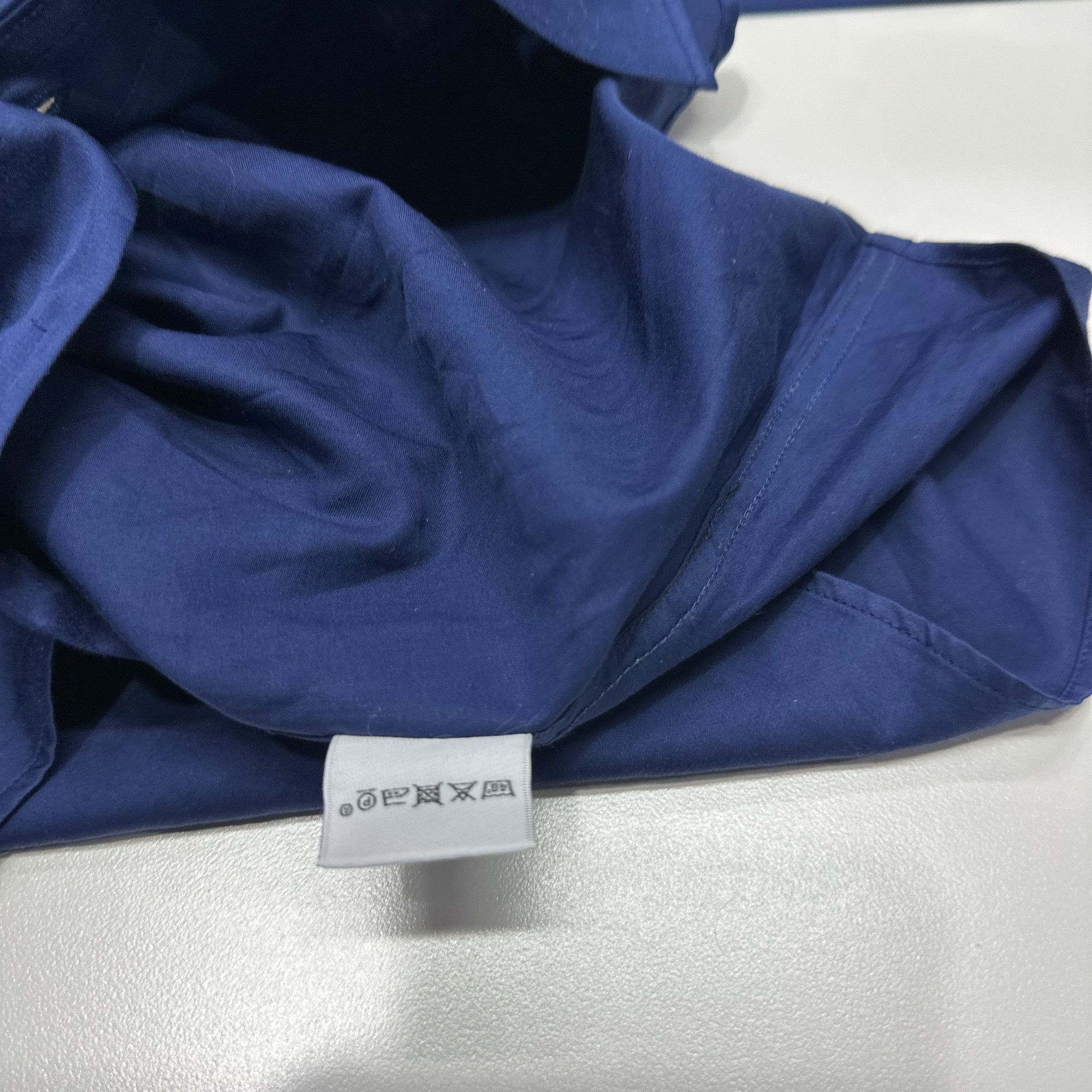 Hermes Hermès Solid Blue Button Up Shirt Size M Size US M / EU 48-50 / 2 - 4 Thumbnail