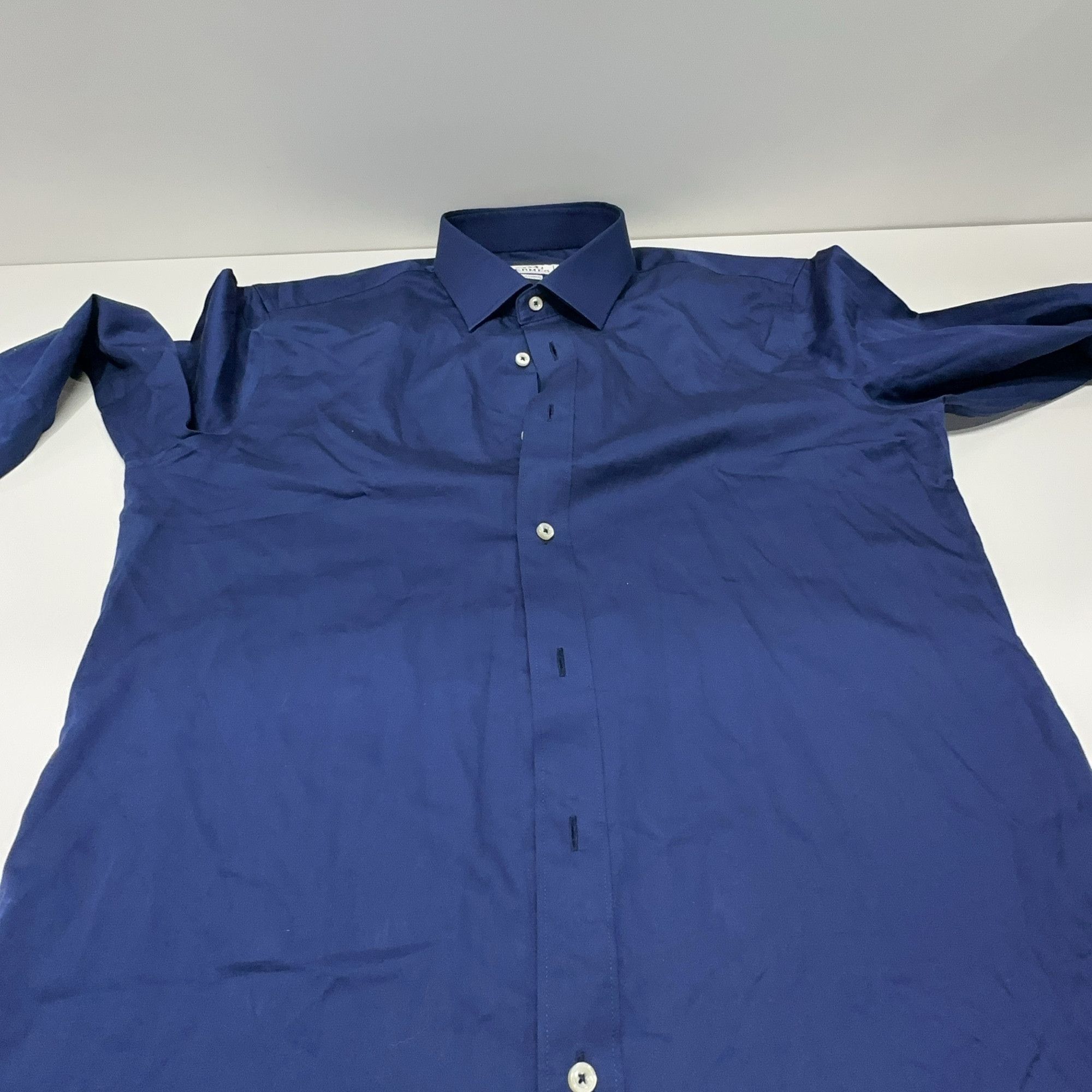 Hermes Hermès Solid Blue Button Up Shirt Size M Size US M / EU 48-50 / 2 - 6 Thumbnail