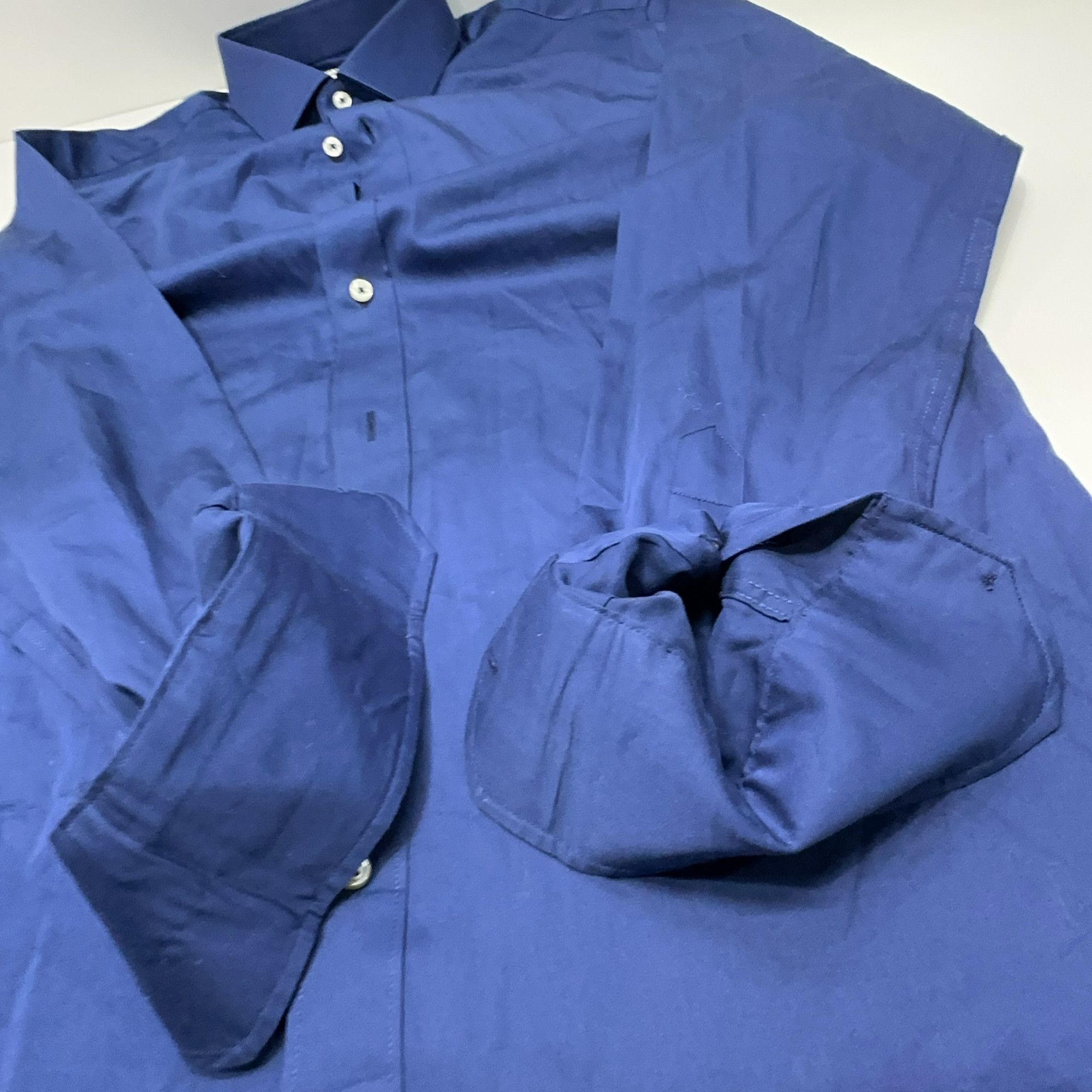 Hermes Hermès Solid Blue Button Up Shirt Size M Size US M / EU 48-50 / 2 - 8 Thumbnail