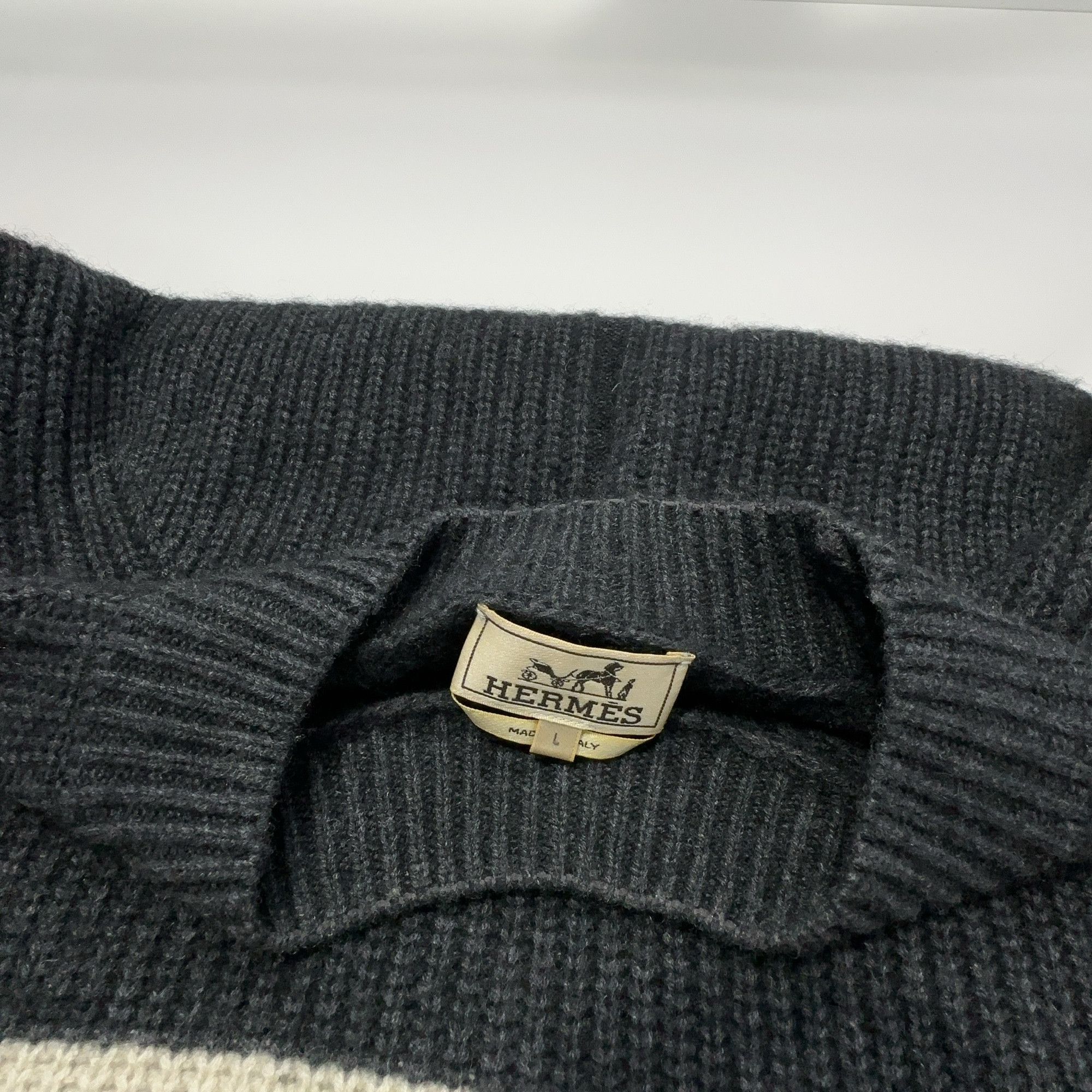 Hermes Hermès Colorblock Cashmere Blend Sweater Size L Size US L / EU 52-54 / 3 - 5 Thumbnail