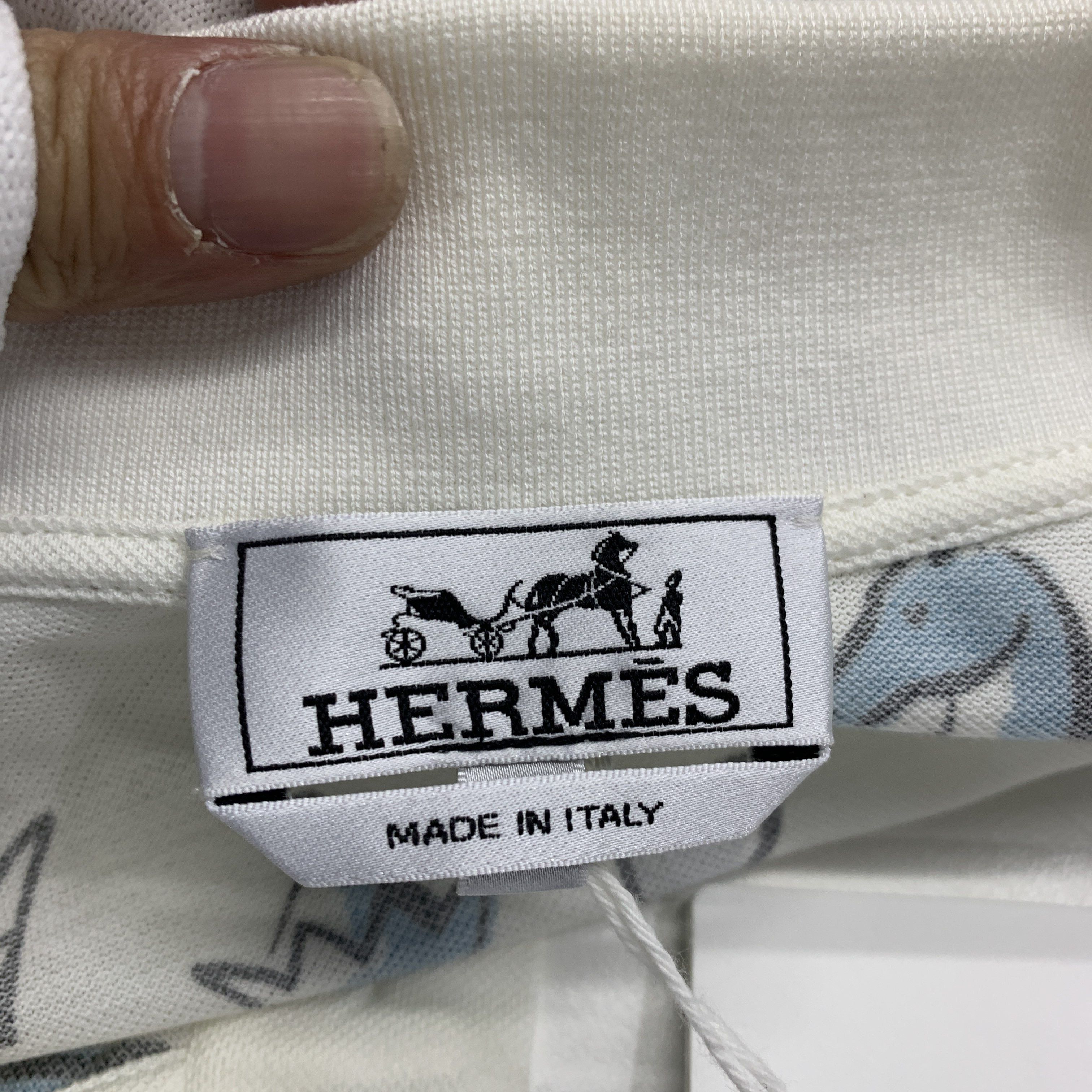 Hermes HERMES Playground Printed Polo Shirt Size L Size US L / EU 52-54 / 3 - 3 Thumbnail