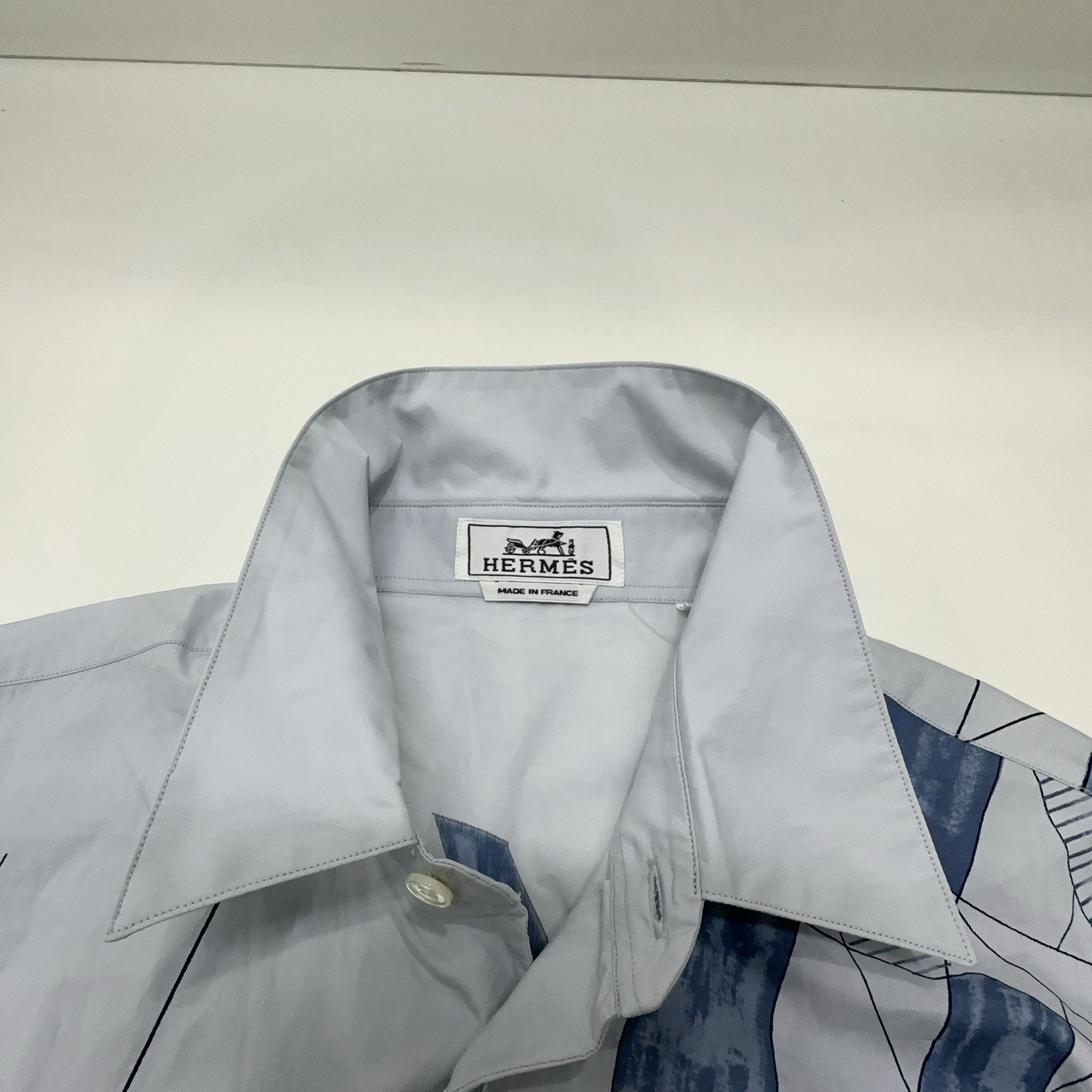 Hermes HERMES Selles en Fragments Print Shirt Size M Size US XXS / EU 40 - 11 Thumbnail