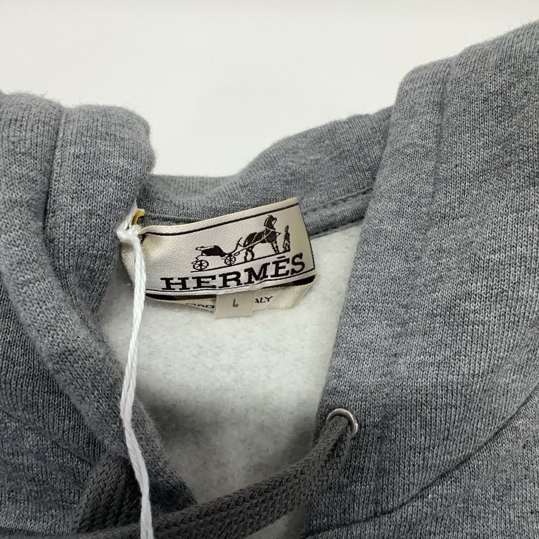 Hermes Hermès Striped Zip Hoodie Size L Size US L / EU 52-54 / 3 - 5 Thumbnail
