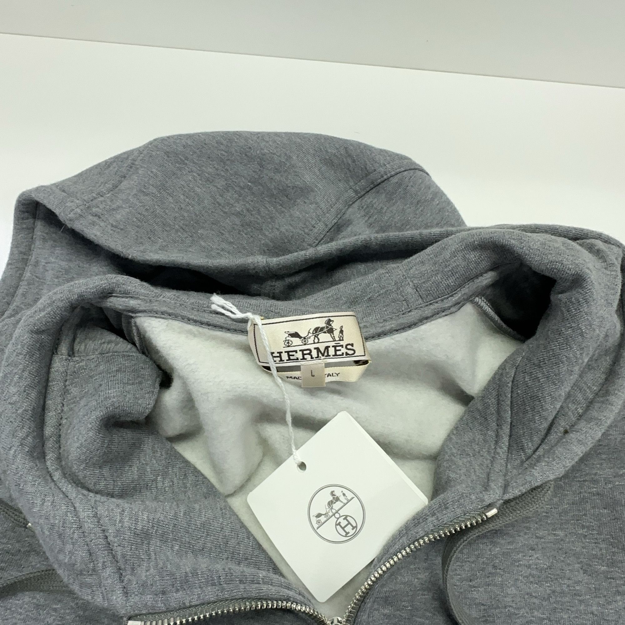 Hermes Hermès Striped Zip Hoodie Size L Size US L / EU 52-54 / 3 - 7 Thumbnail