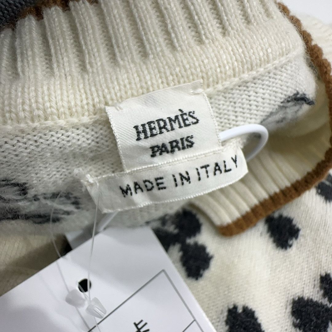 Hermes Hermes Clover Pattern Cashmere Cardigan Size 36 Size XS / US 0-2 / IT 36-38 - 3 Thumbnail