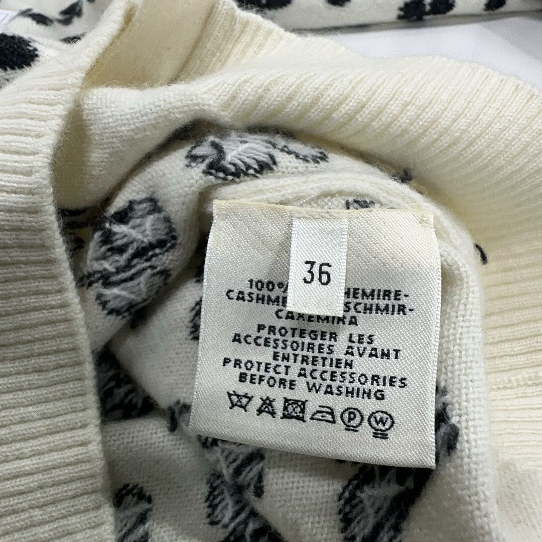 Hermes Hermes Clover Pattern Cashmere Cardigan Size 36 Size XS / US 0-2 / IT 36-38 - 4 Thumbnail