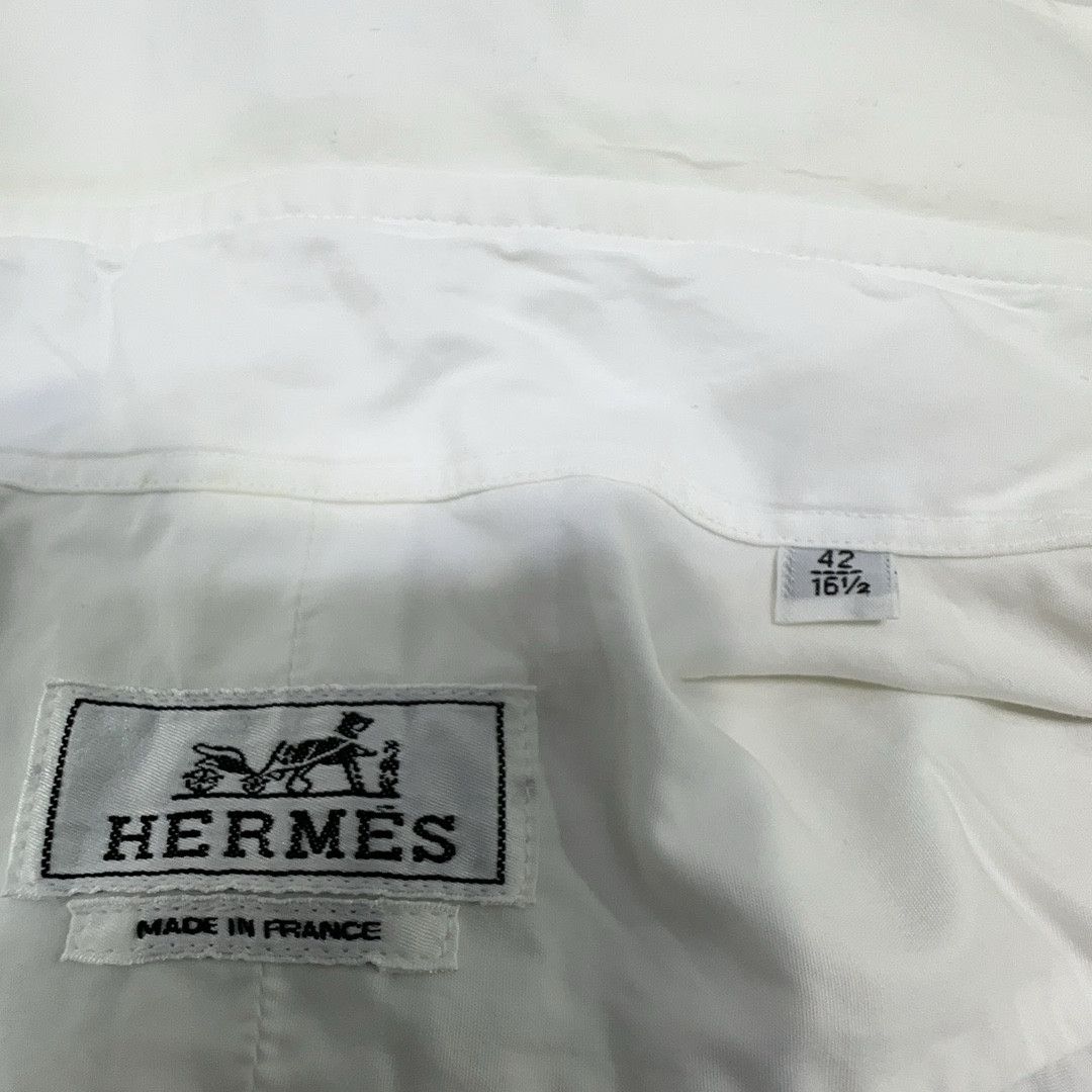 Hermes Hermès Cotton Button Up Shirt White Size 42 Size US XS / EU 42 / 0 - 4 Thumbnail