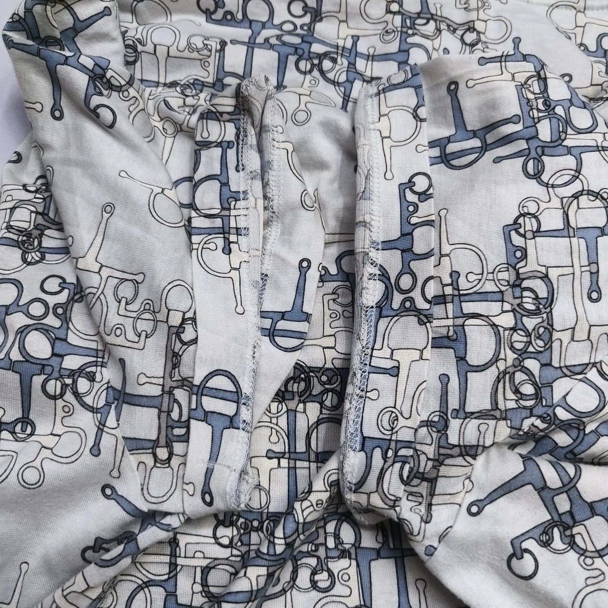 Hermes Hermes Geometric Pattern T-Shirt White Size L Size US L / EU 52-54 / 3 - 13 Thumbnail